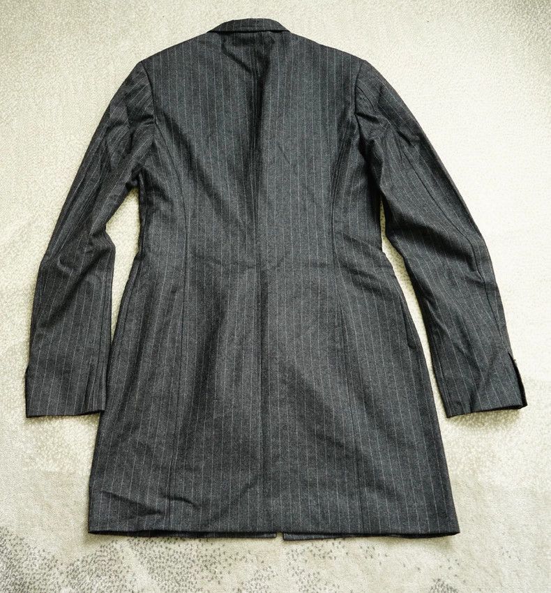 Yohji Yamamoto yohji yamamoto Vertical cut waist striped wool coat 2503-Ne Size US M / EU 48-50 / 2 - 9 Thumbnail