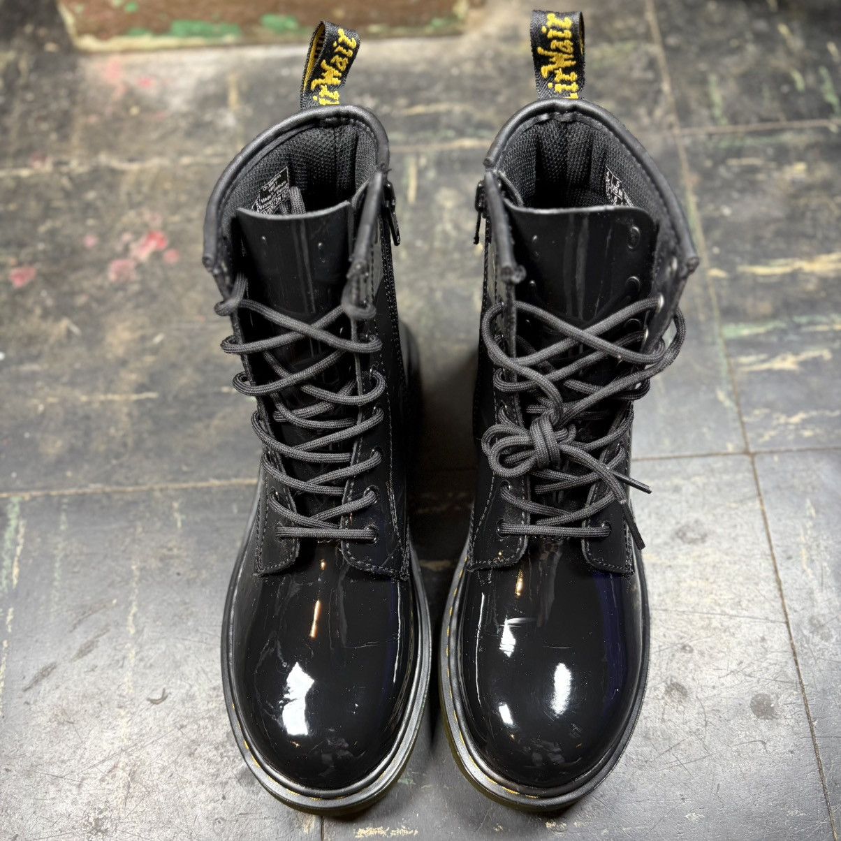 Dr. Martens Dr. Martens Black Patent Leather Combat Boots Size 5 Size US 5 / IT 35 - 3 Thumbnail