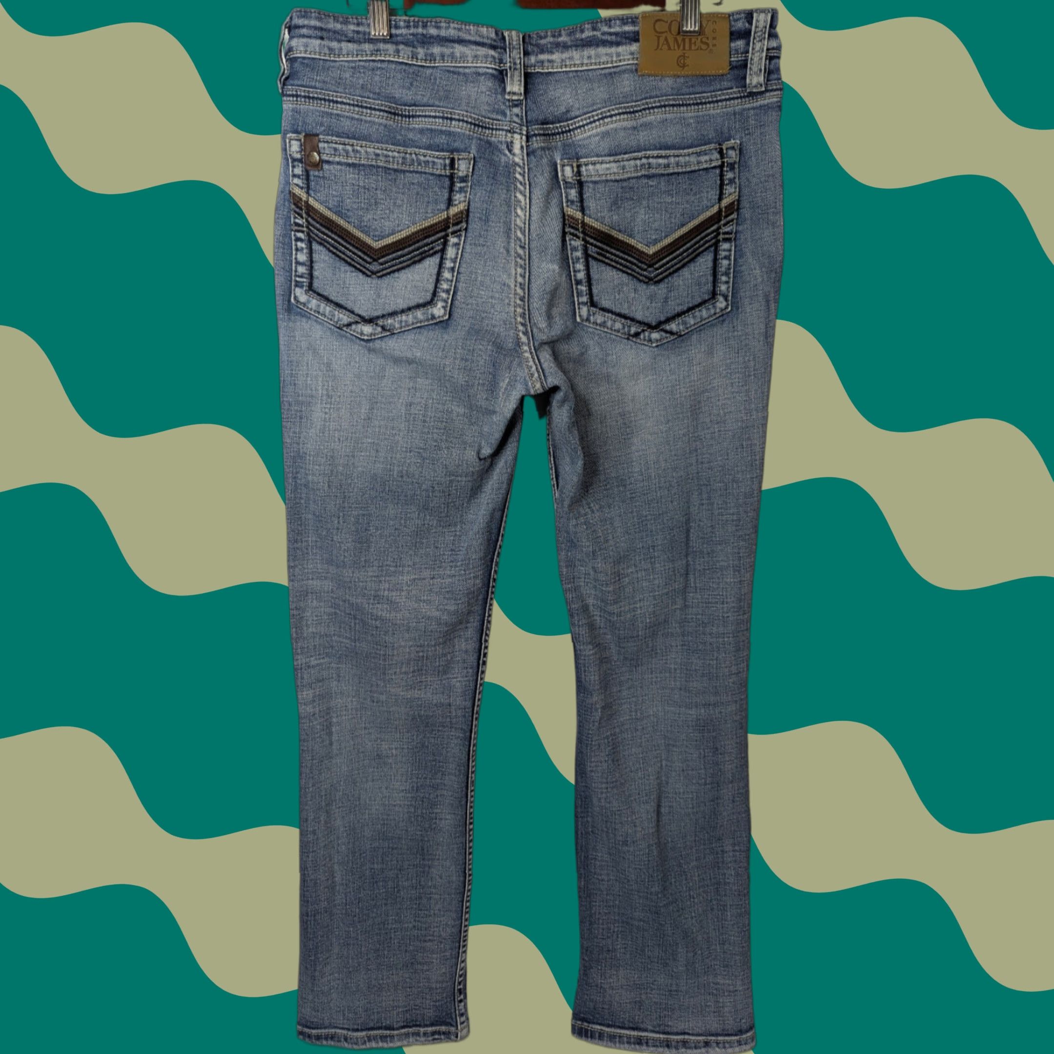 Cody James Cody James Jeans Mens 34x32 Cowboy Rodeo Western Workwear Bootcut 5-Pocket Denim Blue Cotton Regular Zip Size US 34 / EU 50 - 1 Thumbnail