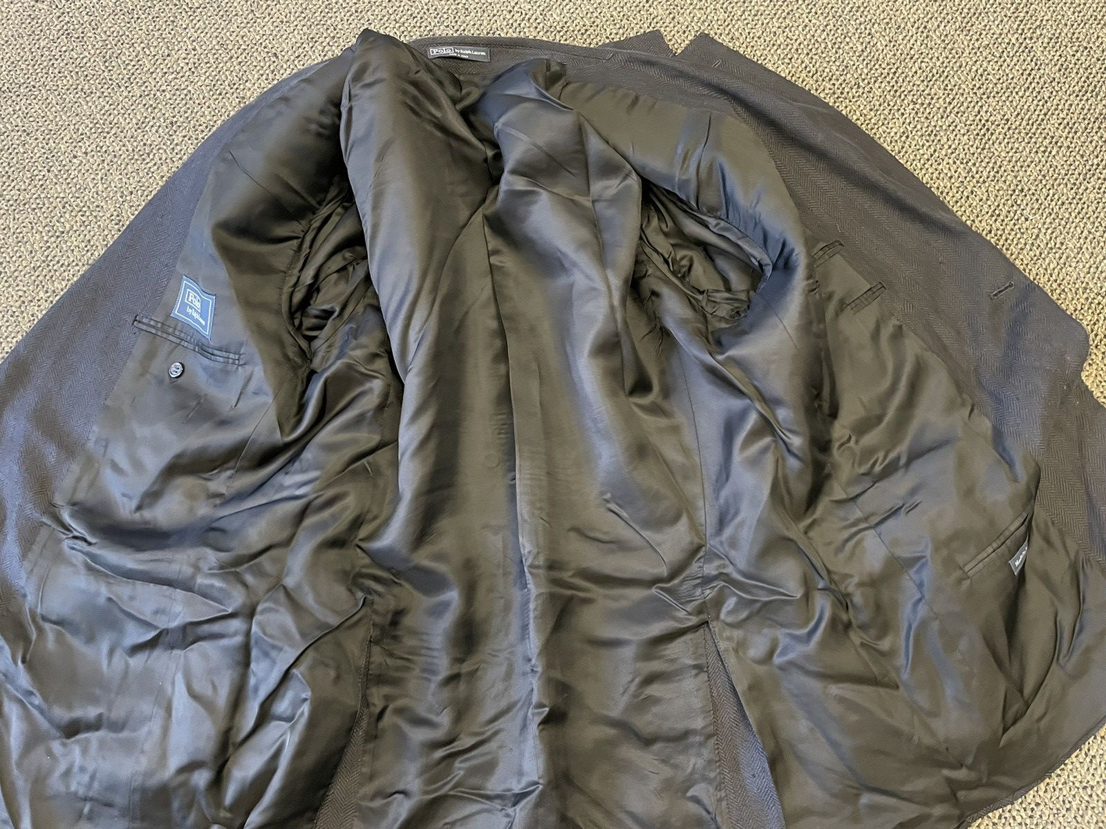 Polo Ralph Lauren × Vintage Vintage Single Breasted Herringbone Jacket Size 46R - 6 Thumbnail