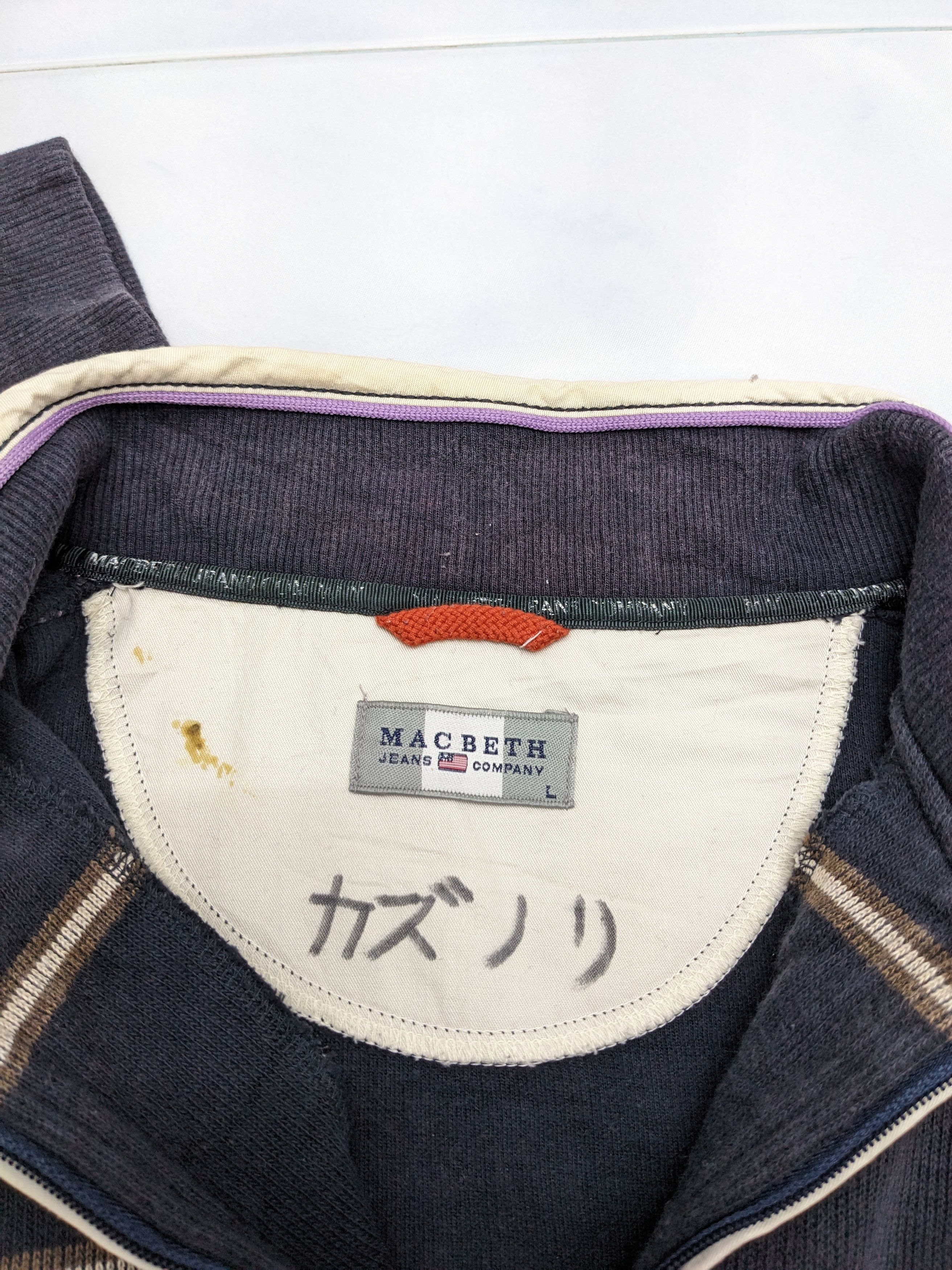 Macbeth Vintage Macbeth Jeans Co. Striped Single Pocket Sweatshirt Size US L / EU 52-54 / 3 - 9 Thumbnail