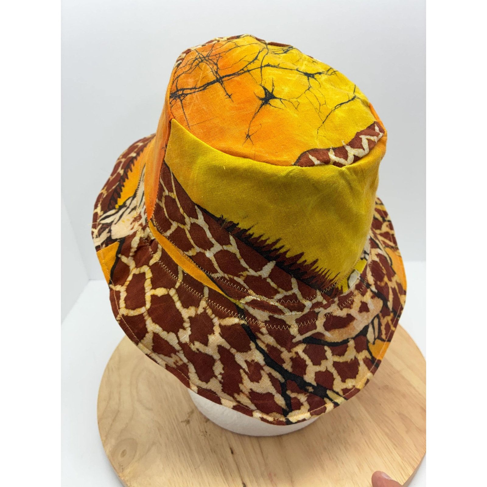 Other Gerald — Upcycled Waxed Cotton Giraffe Bucket Hat Size ONE SIZE - 4 Thumbnail
