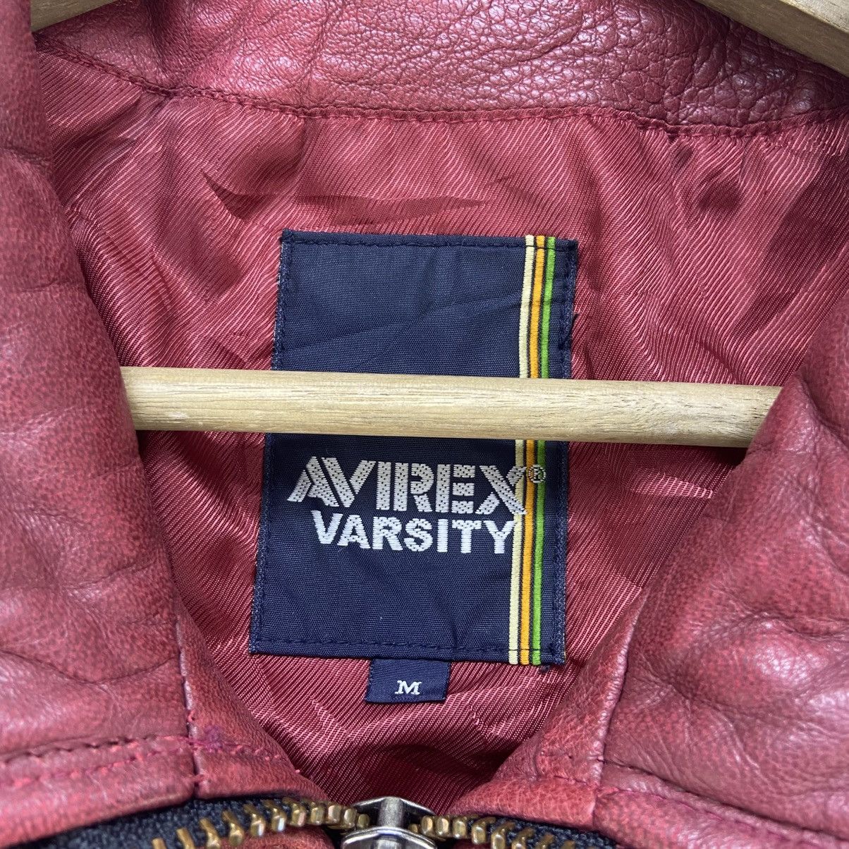 Avirex Avirex Varsity Sheepskin Leather Biker Jacket Size US S / EU 44-46 / 1 - 22 Thumbnail