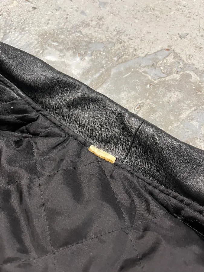 Vintage 2000s Algeria Traditional Black Leather Bomber Jacket Size US M / EU 48-50 / 2 - 15 Thumbnail