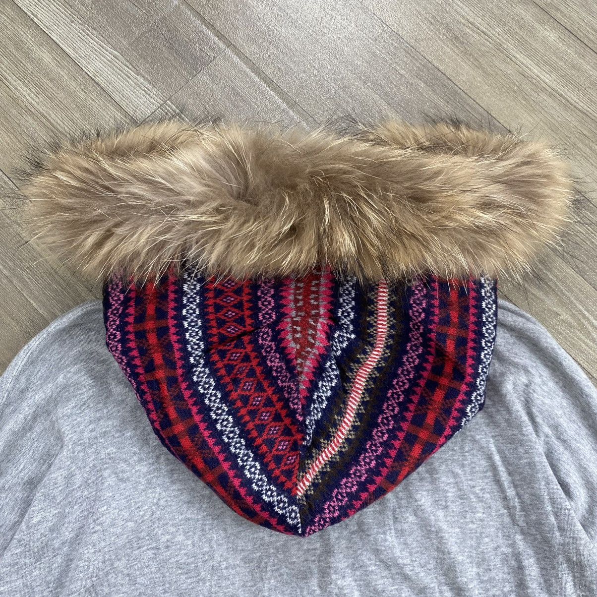 Issey Miyake 2000s Issey Miyake Mercibeaucoup Navajo Kmrii Lgb Fur Hoodie Size US L / EU 52-54 / 3 - 11 Thumbnail