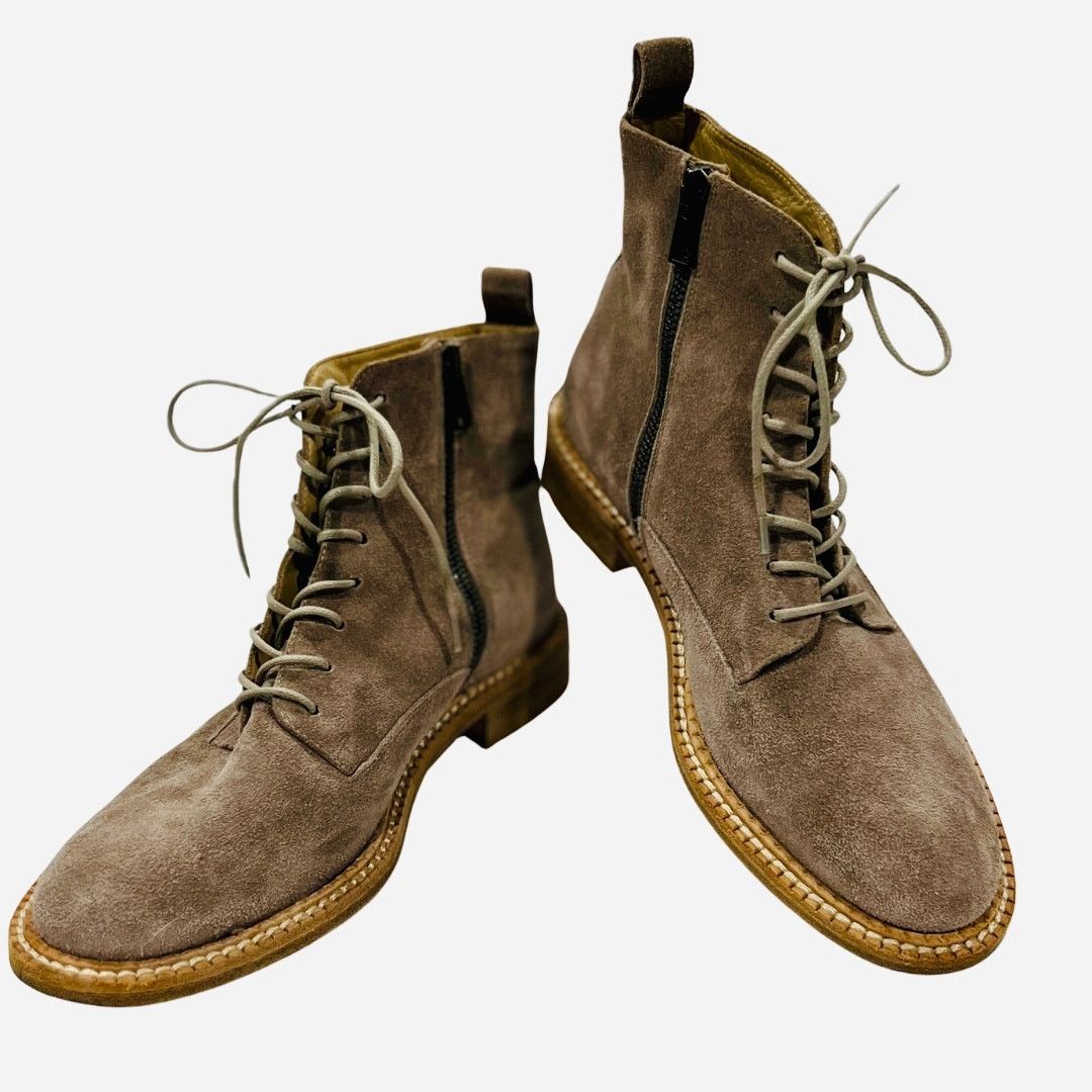 Vince Vince Women's Tan Suede Cabria Lace Up Boots Size 6.5 Size US 6.5 / IT 36.5 - 1 Thumbnail