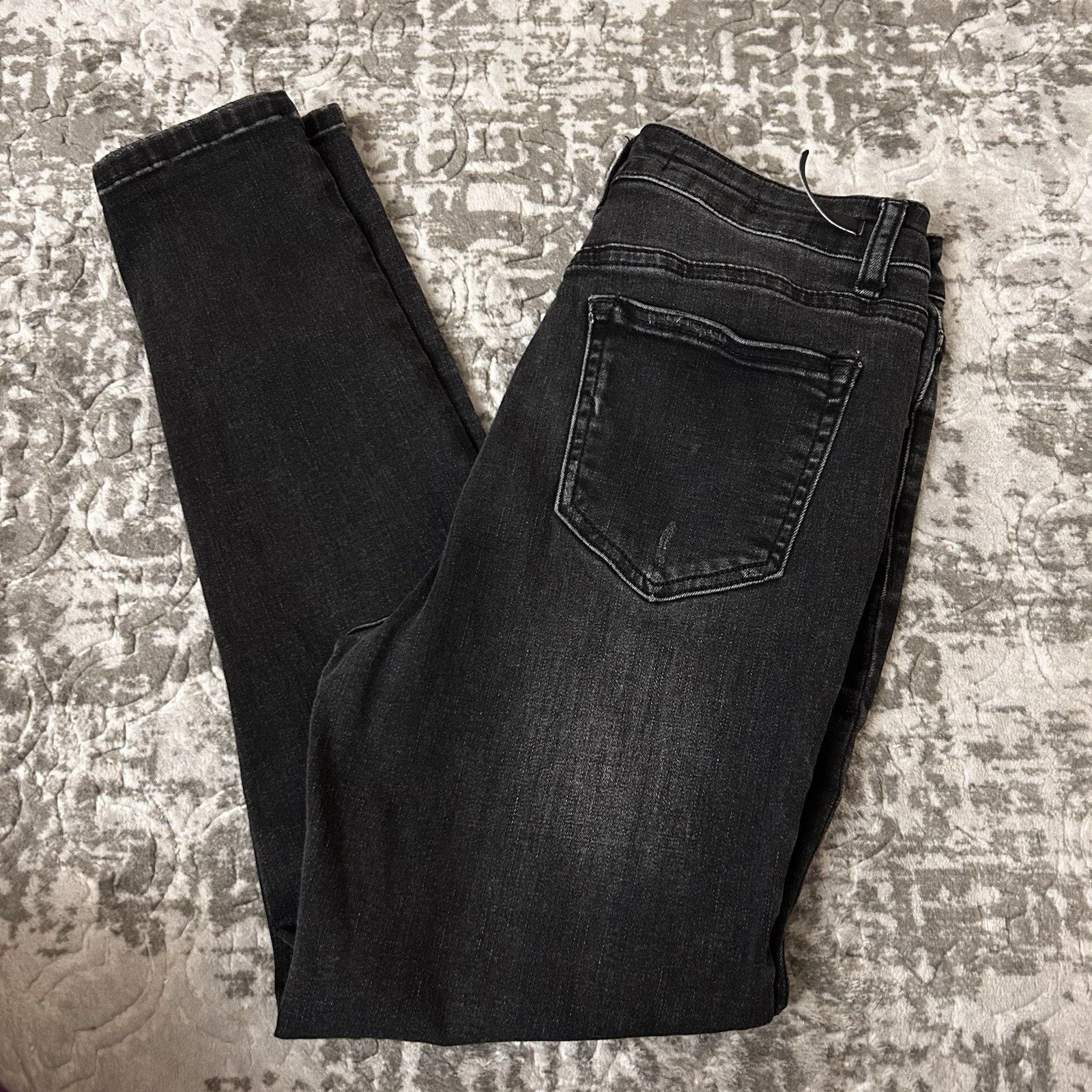 Other Risen Jeans Black Vintage Washed Skinny Distressed size 9/29 Size 29" - 16 Thumbnail