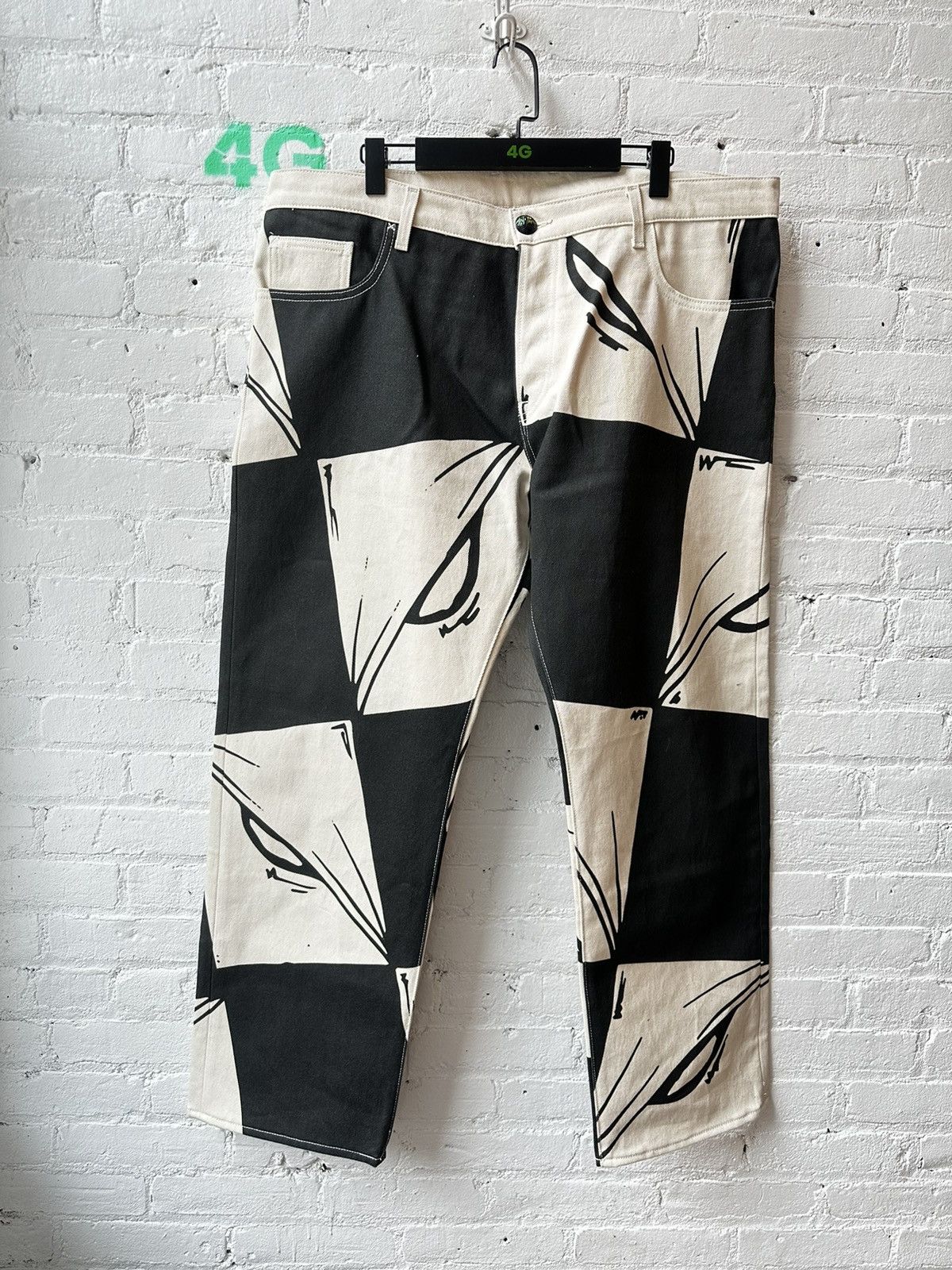 Matty Boy MATTY BOY 99 EYES WHITE BLACK CHECKERED JEANS NYC SIZE 38 Size US 38 / EU 54 - 1 Thumbnail