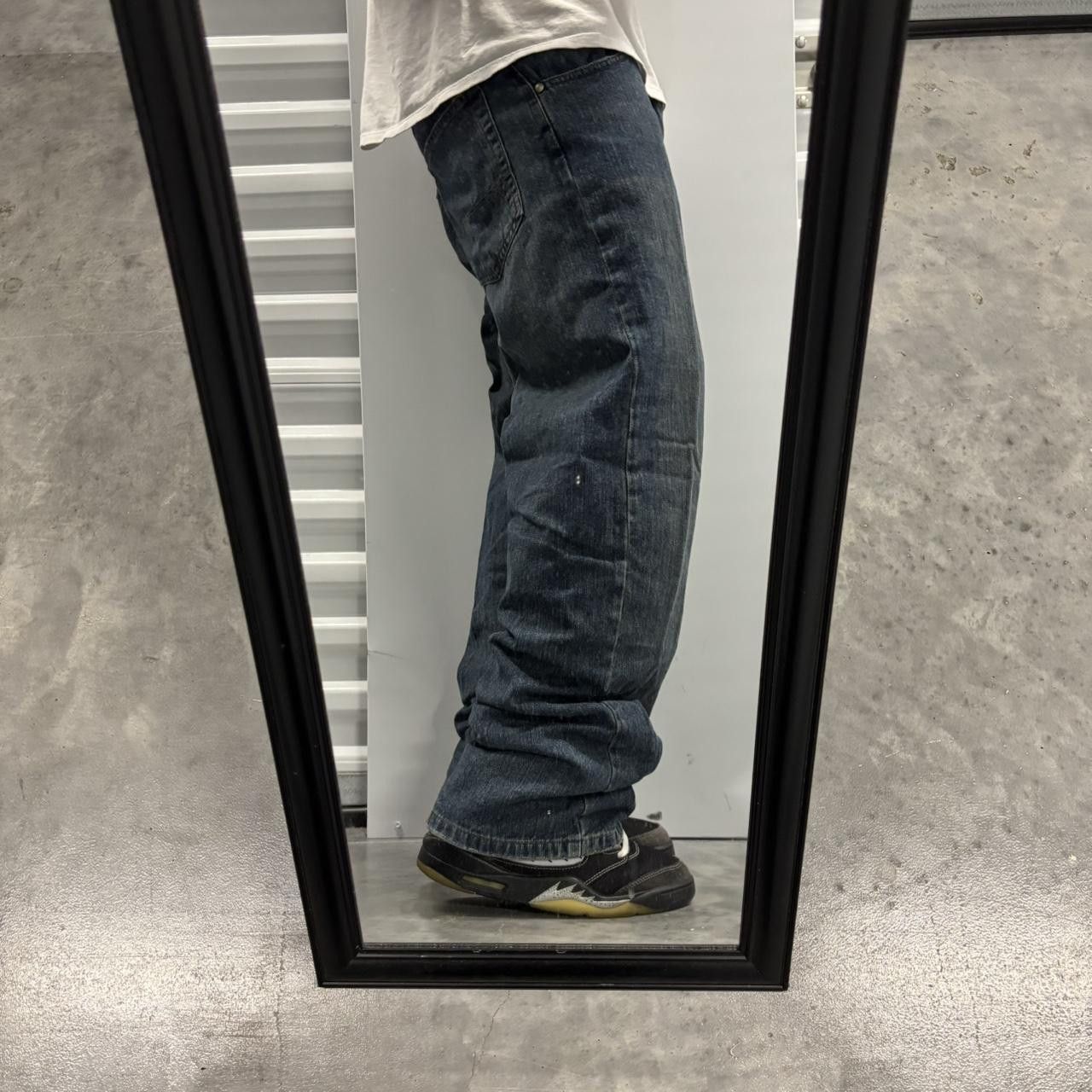 Japanese Brand × Vintage Crazy Vintage Y2K/2000s Grunge Dark Wash Bootcut Denim Jeans! Size US 32 / EU 48 - 2 Thumbnail