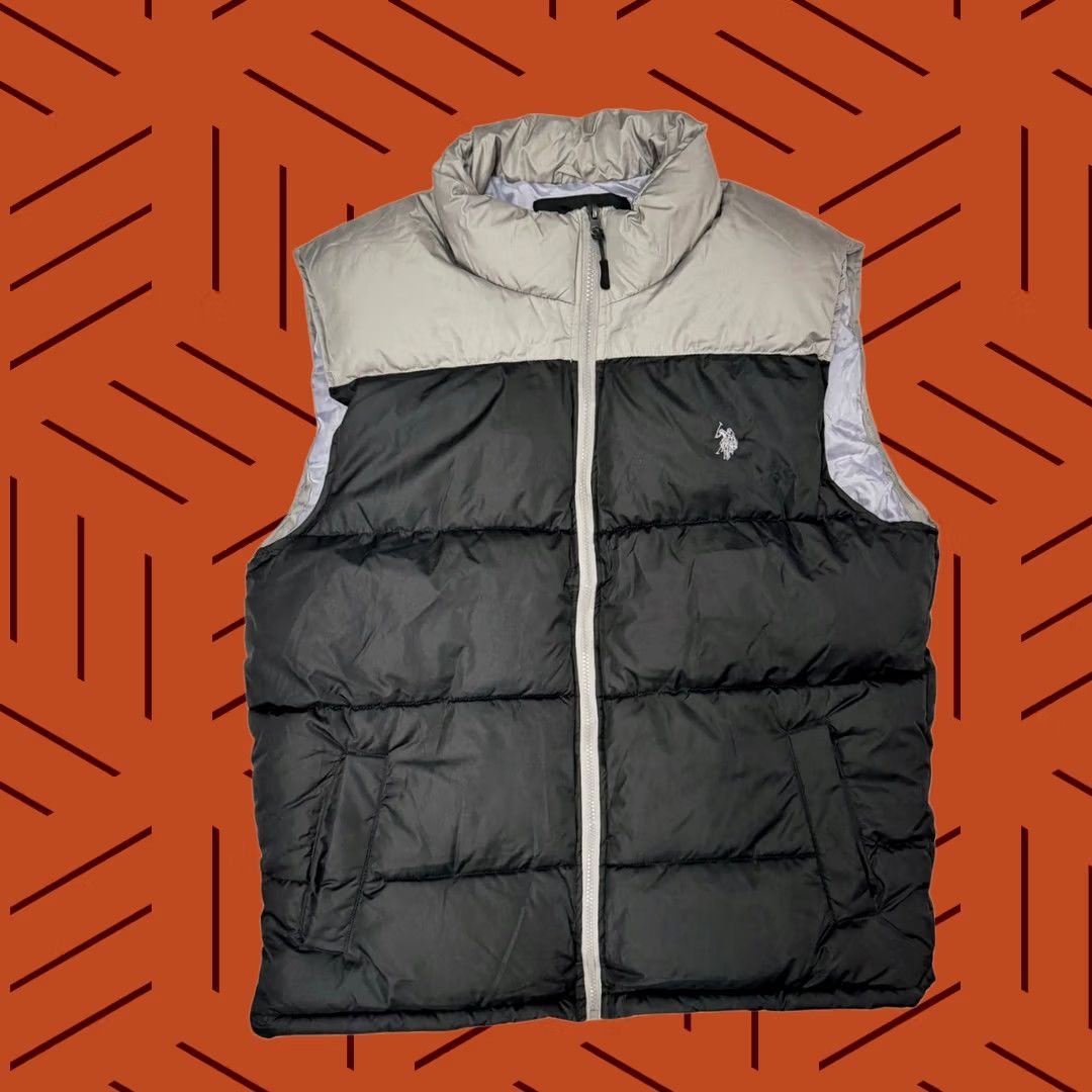 U.S. Polo Assn. U.S. Polo ASSN Men Vest XL Grey/Black Lightweight Puffer Quilted Size US XL / EU 56 / 4 - 1 Thumbnail