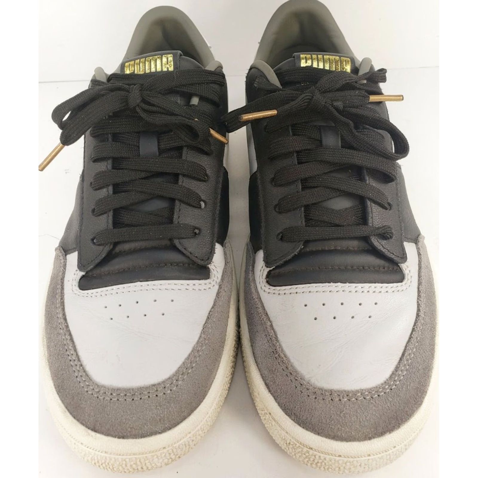 Puma PUMA Ralph Sampson Sneakers Men's 8M Lace Up White Black Leather Mr Basketball Shoes} Size US 7 / EU 40 - 3 Thumbnail