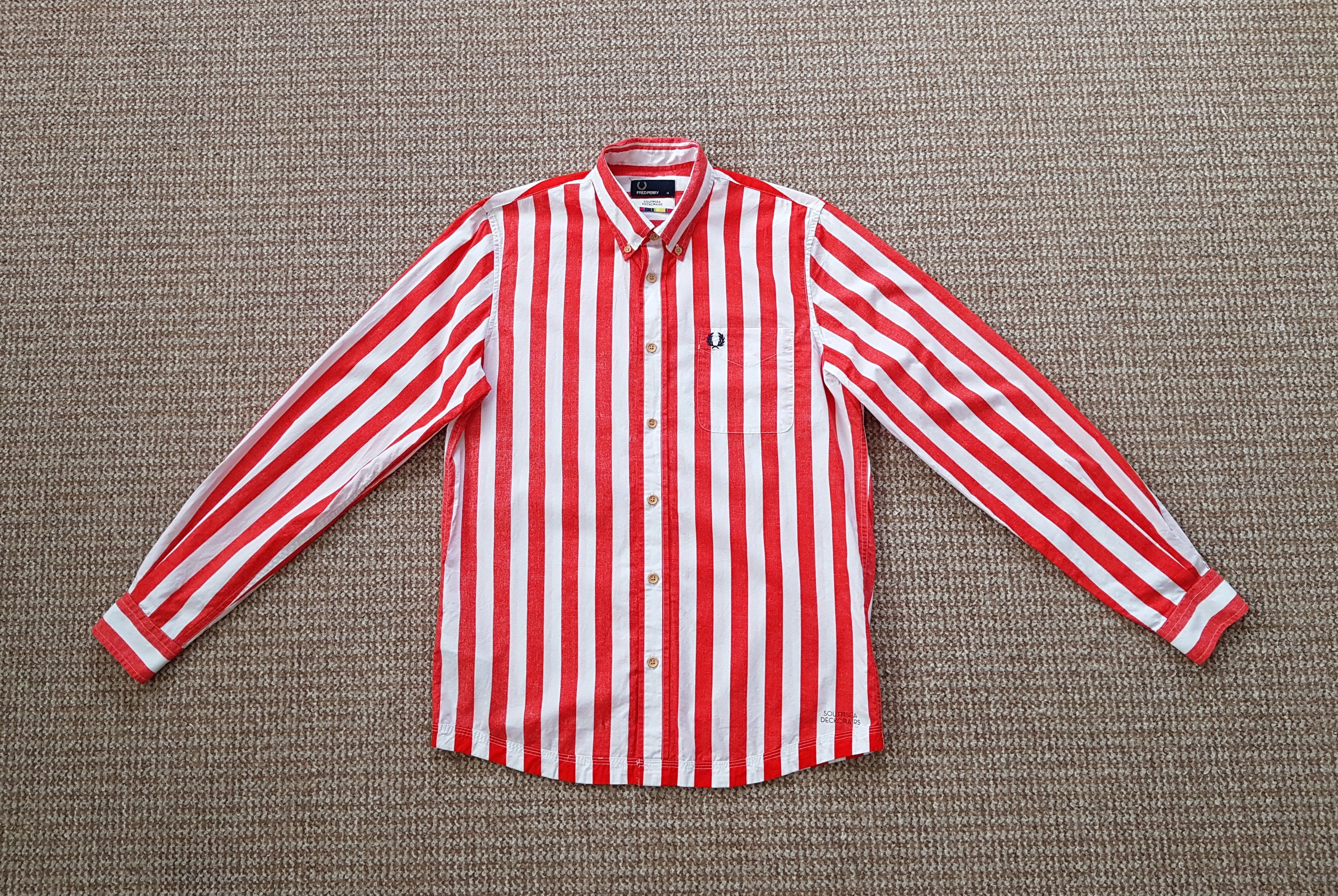 Fred Perry Fred Perry x Southsea Deckchairs Collab Stripe Shirt sz M Size US M / EU 48-50 / 2 - 1 Thumbnail