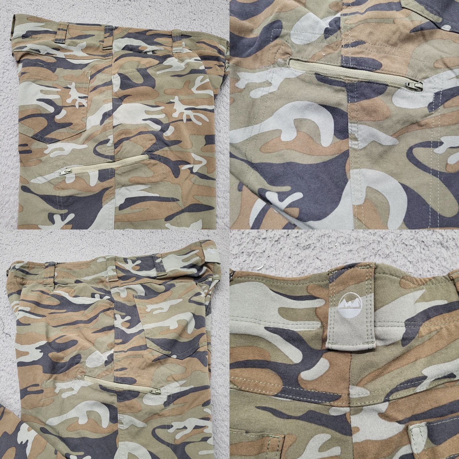 Wrangler Wrangler Outdoor Series Pants Mens 34x29.5 Brown Camo Stretch Lightweight Outdoor Cargo Pants Mens Reg/Regular Size US 34 / EU 50 - 9 Thumbnail