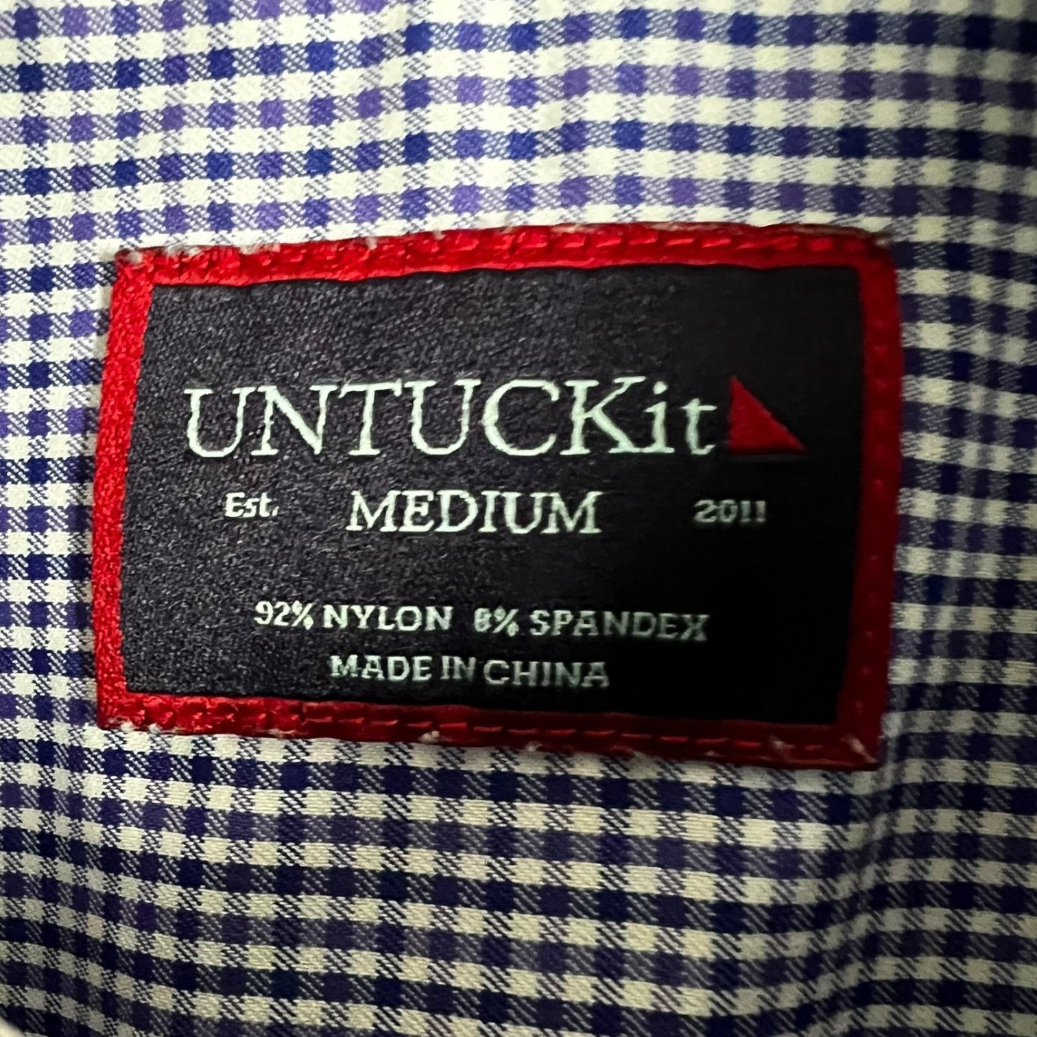 UNTUCKit Men's Untuckit Ducale Blue & White Checked Button-Up - M Size US M / EU 48-50 / 2 - 6 Thumbnail