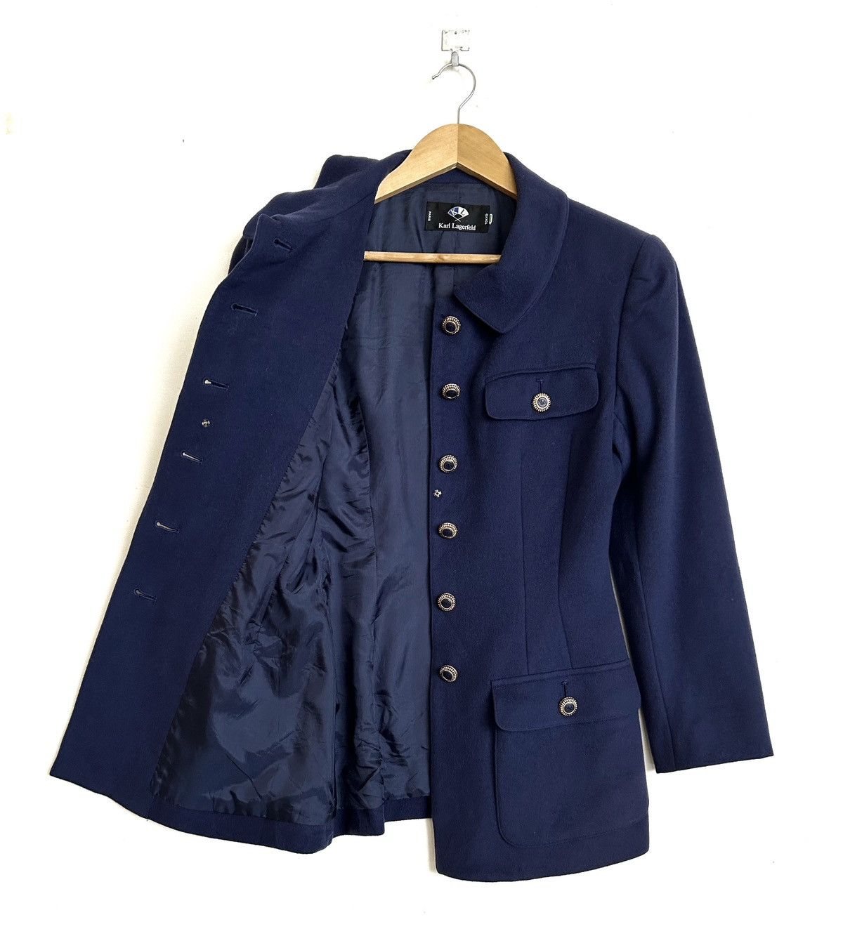 Karl Lagerfeld RARE🔥A/W1992 4-POCKETS WOOL COAT Size S / US 4 / IT 40 - 3 Thumbnail