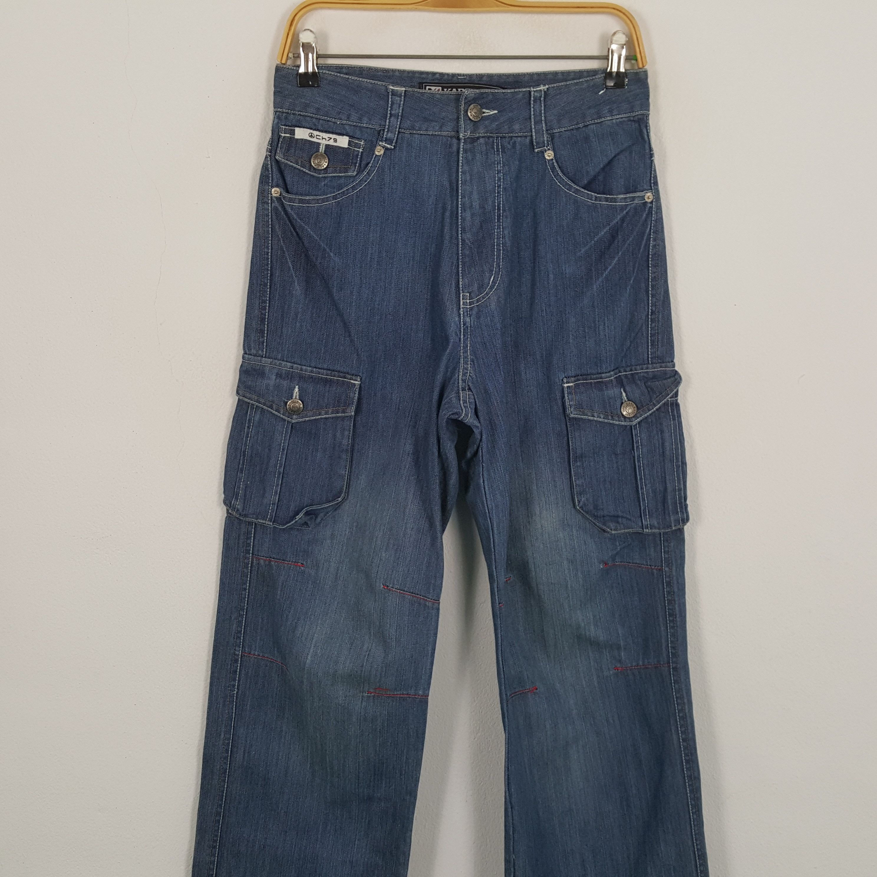 Karl Kani × Vintage Vintage KARL KANI American Streetwear Skateboard Cargo Jeans Size US 27 - 5 Thumbnail