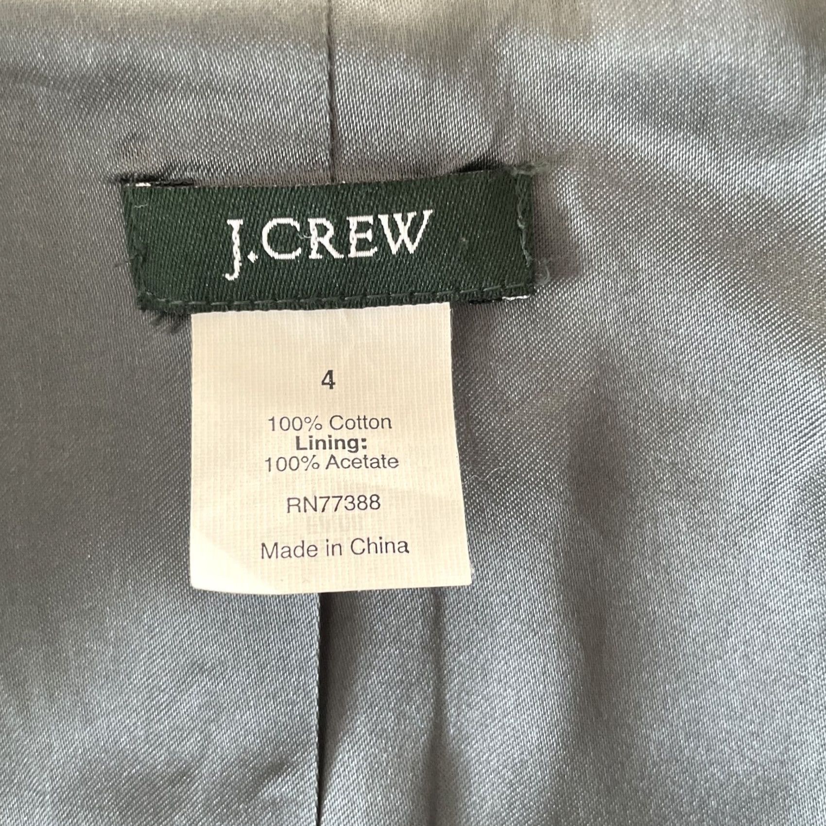 J.Crew VINTAGE J. Crew Velour Blazer Womens 4 Black Sport Jacket Office Career Preppy Size S / US 4 / IT 40 - 3 Thumbnail