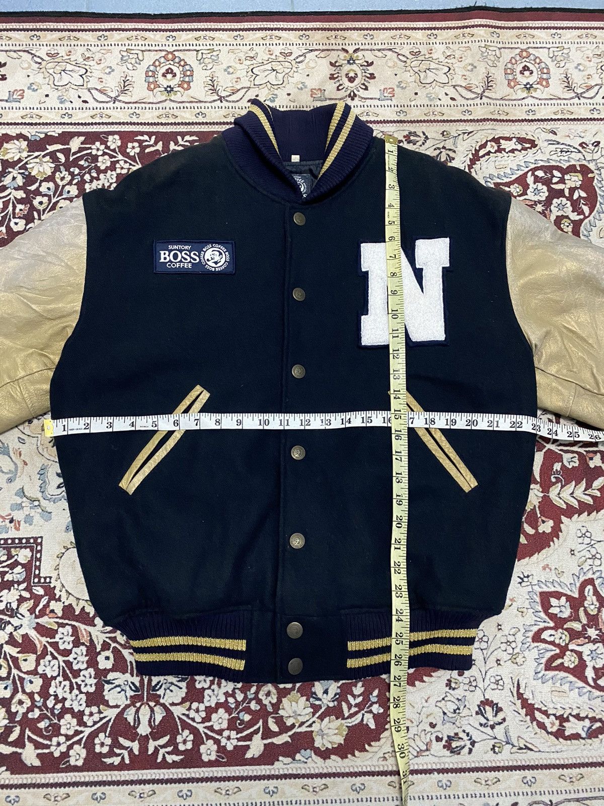 Vintage Vintage Suntory boss coffee varsity wool jacket Size US L / EU 52-54 / 3 - 8 Thumbnail
