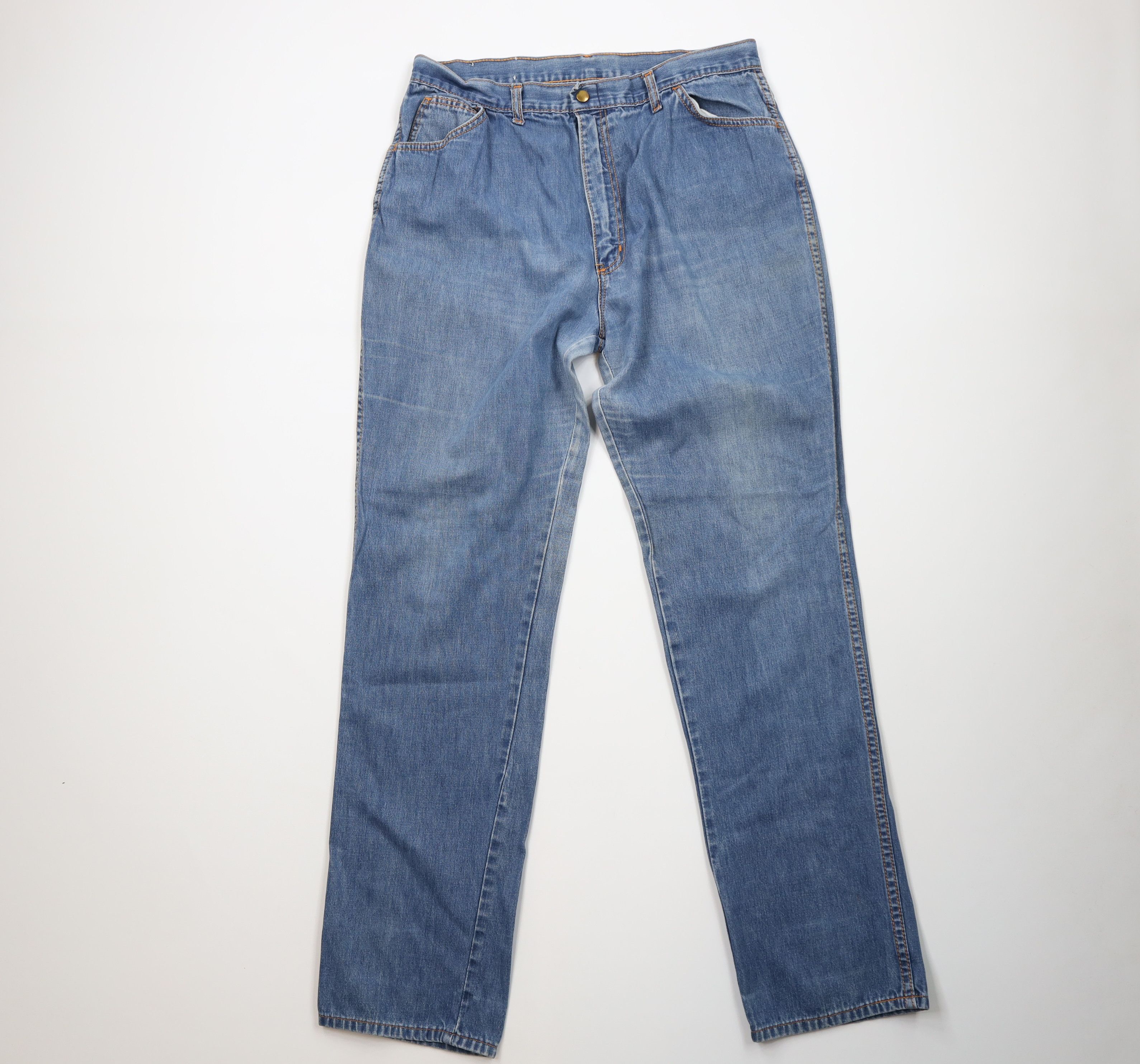 Vintage Vintage 70s 80s Streetwear Relaxed Fit Straight Leg Jeans Size 34" / US 12 / IT 48 - 1 Thumbnail