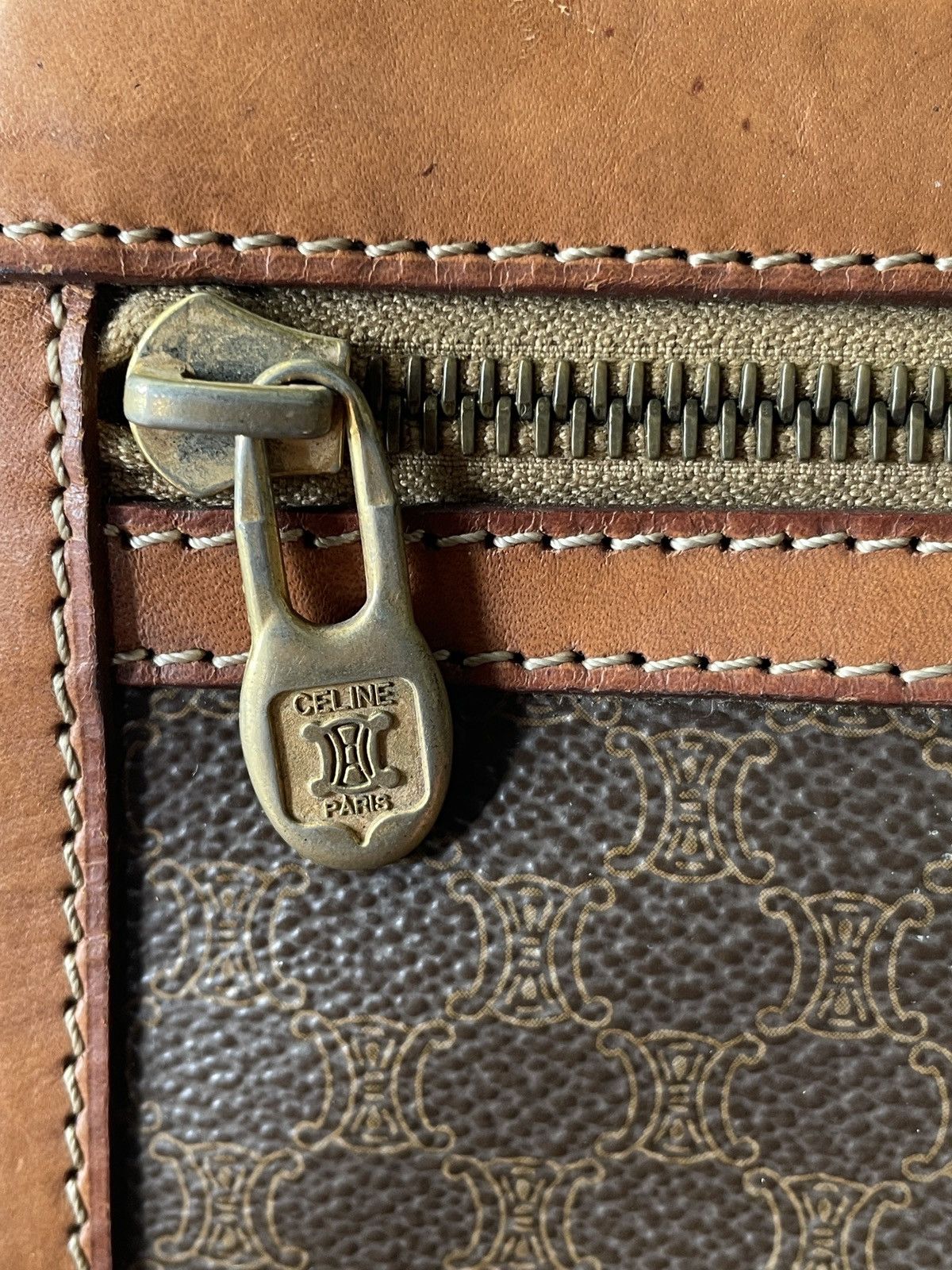 Celine × Vintage Celine Macadam Leather Clutch Size ONE SIZE - 12 Thumbnail