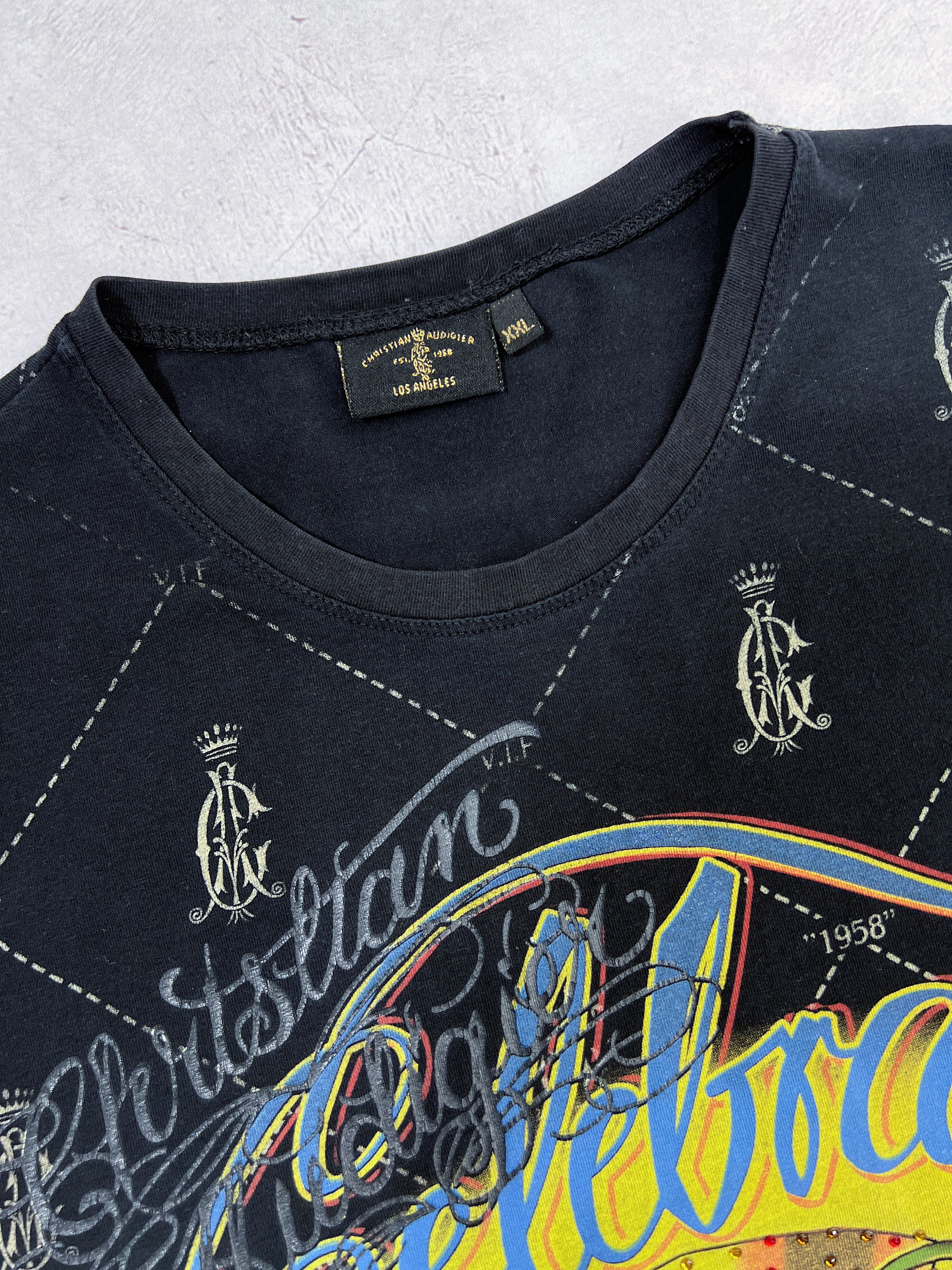 Christian Audigier × Ed Hardy × Vintage Christian Audigier T-Shirt Celebrate Life Ed Hardy Size M / US 6-8 / IT 42-44 - 9 Thumbnail