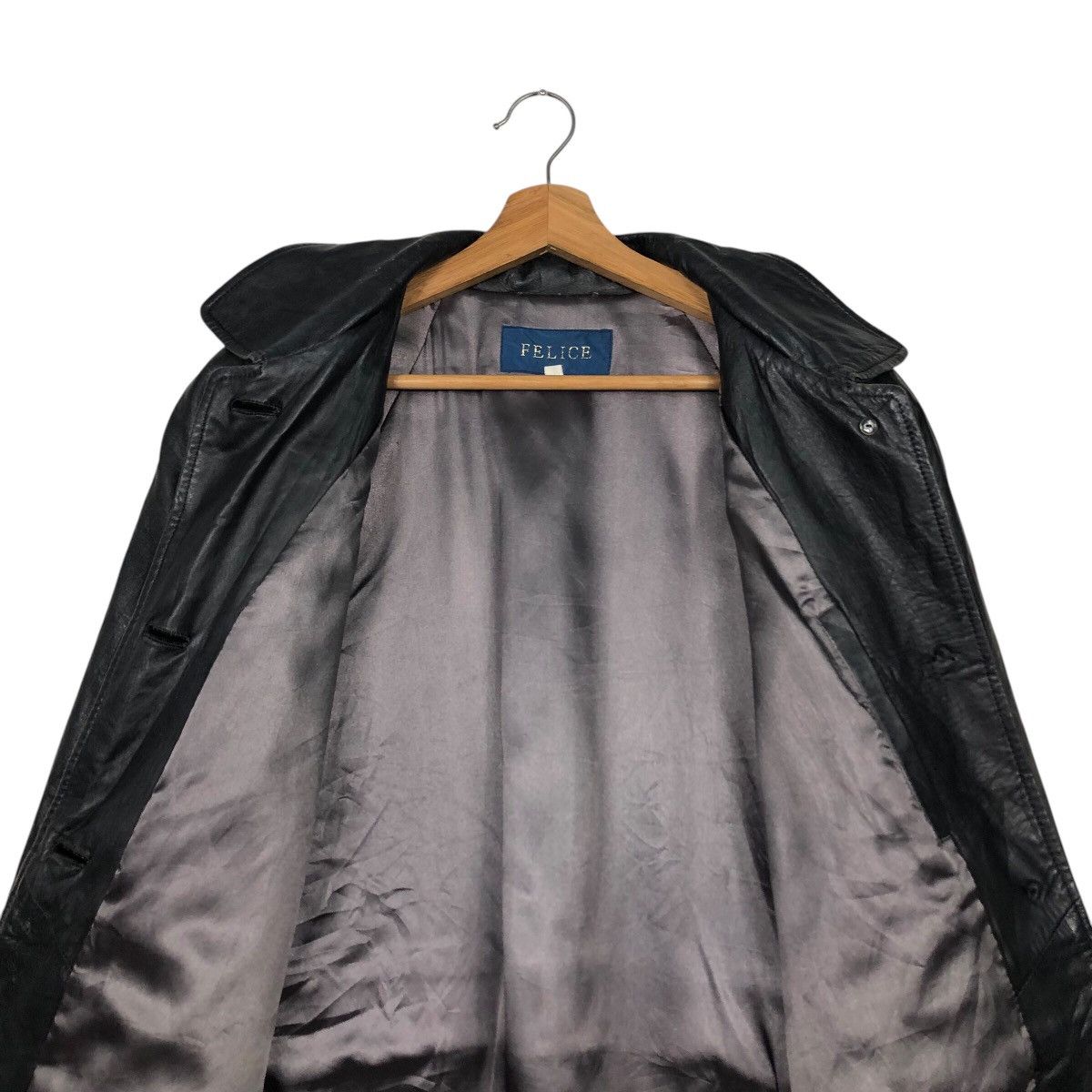 Japanese Brand 📌Vintage Soft Leather Biker Jacket Felice Issey Miyake Size US M / EU 48-50 / 2 - 15 Thumbnail