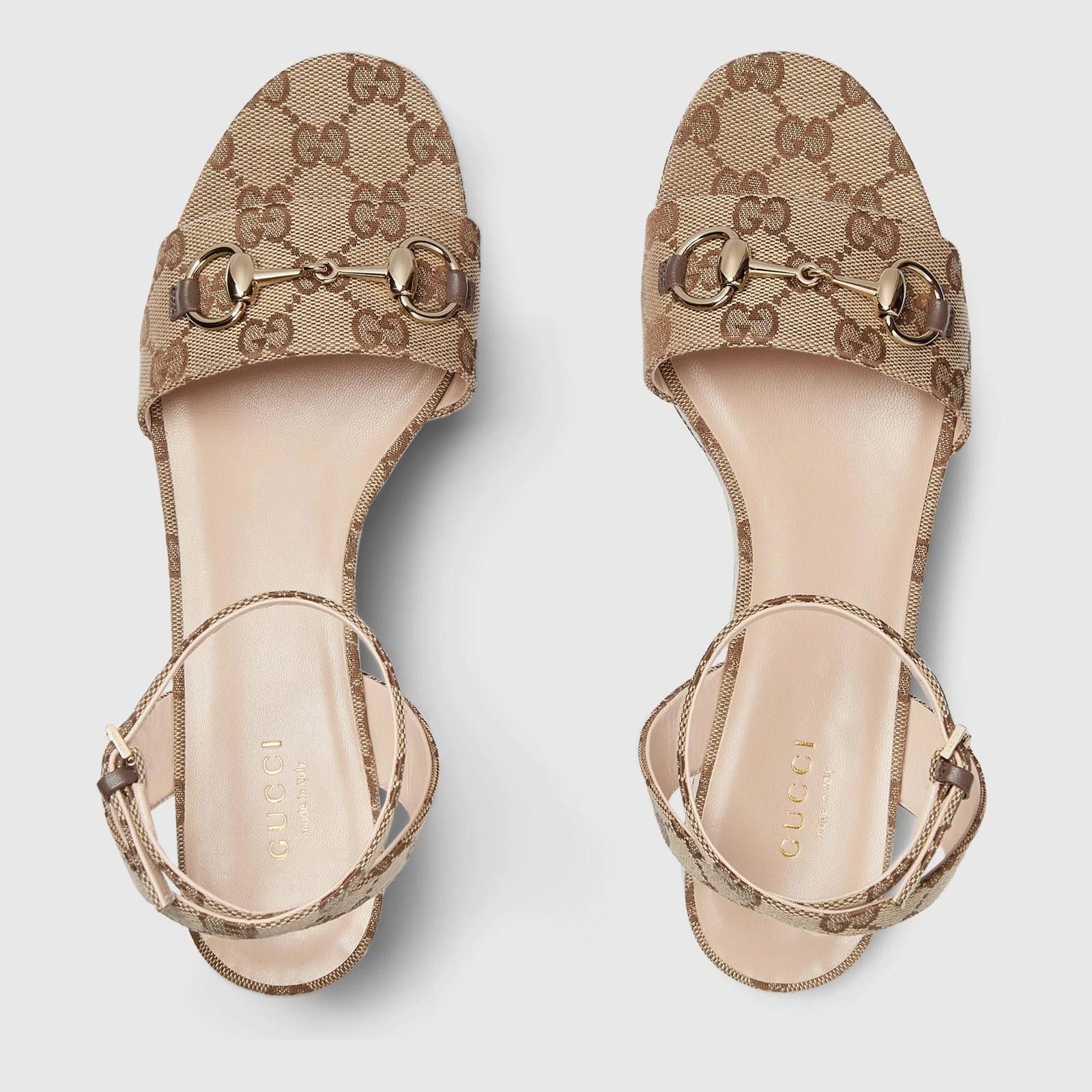Gucci Gucci Horsebit GG Platform Sandals Size US 7.5 / IT 37.5 - 3 Thumbnail