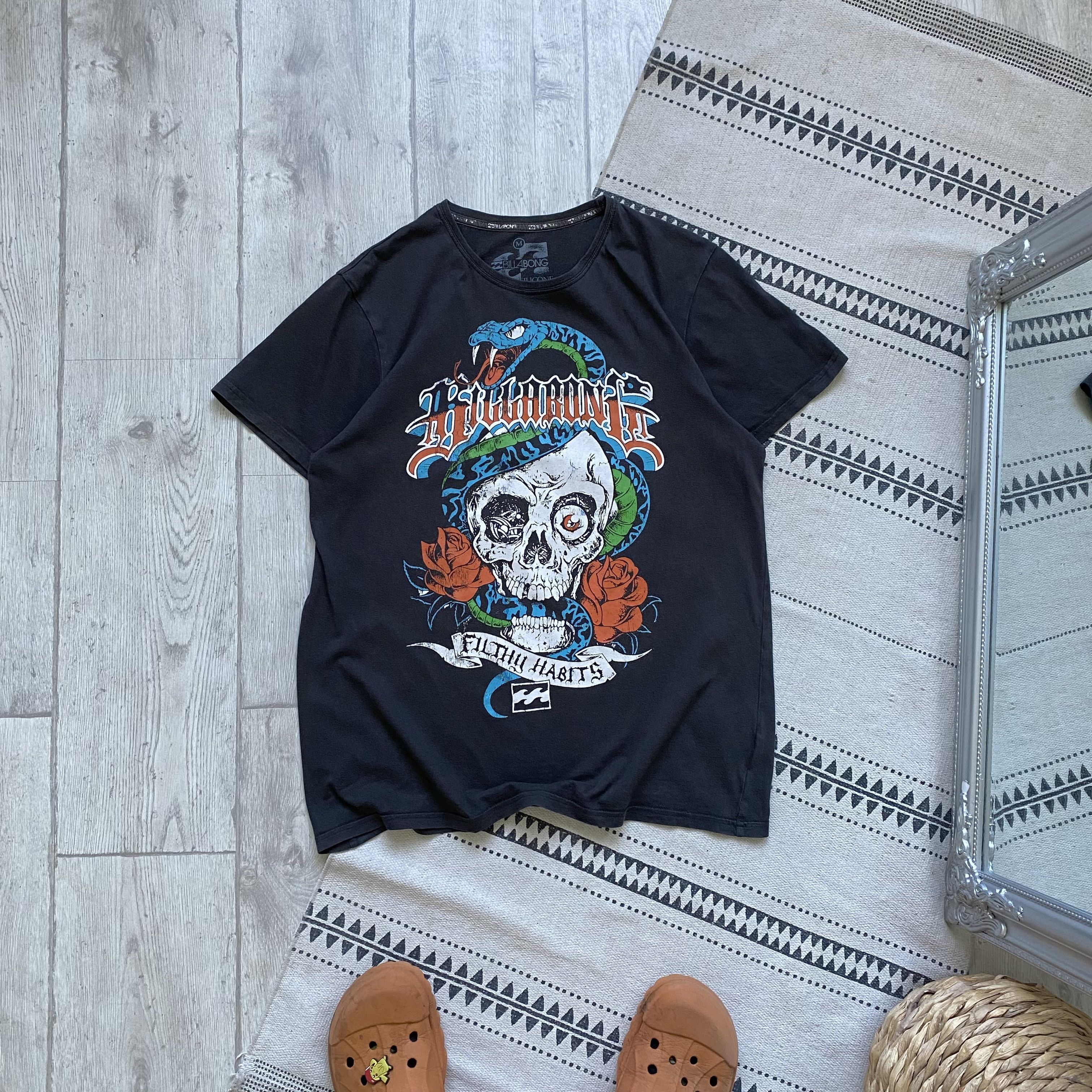 Billabong Vintage 2000s Faded Billabong tee No Fear Ed Hardy vibe Size US M / EU 48-50 / 2 - 1 Thumbnail