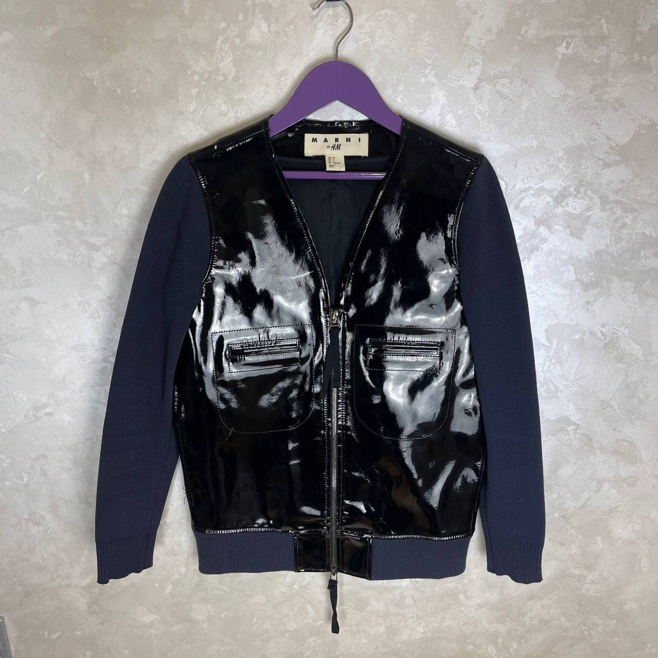 Marni Marni x H&M Patent Leather Zip Jacket Black Size EU 32 Size XS / US 0-2 / IT 36-38 - 1 Thumbnail