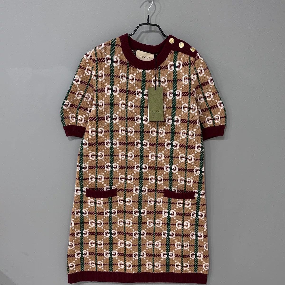 Gucci gucci gg jacquard short sleeve dress Size M / US 6-8 / IT 42-44 - 1 Thumbnail