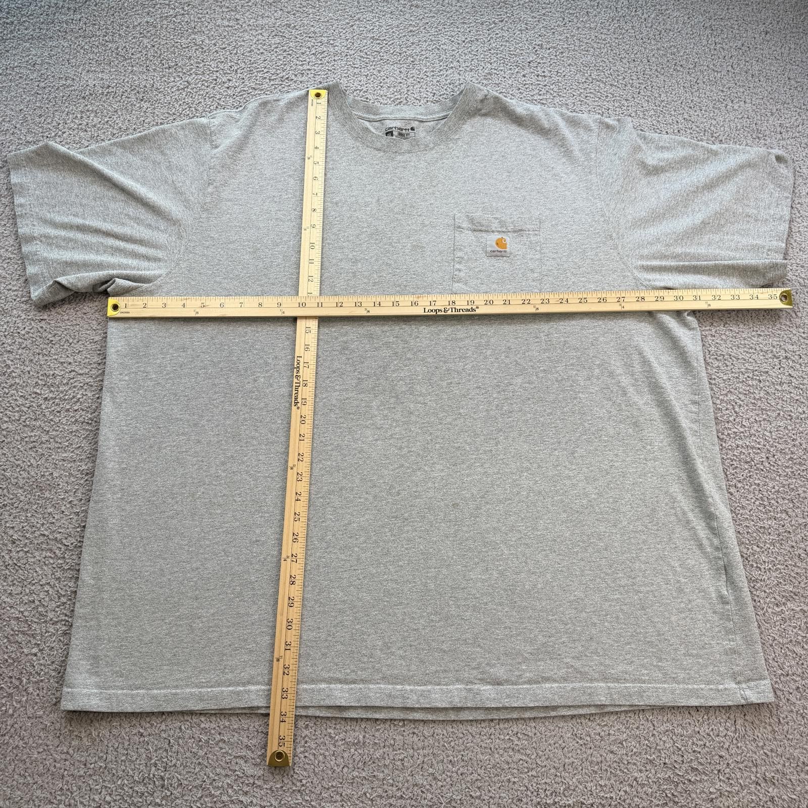 Carhartt Carhartt Loose Fit Pocket T Shirt XL Gray Work Tee Patch K87 Size US XXL / EU 58 / 5 - 4 Thumbnail