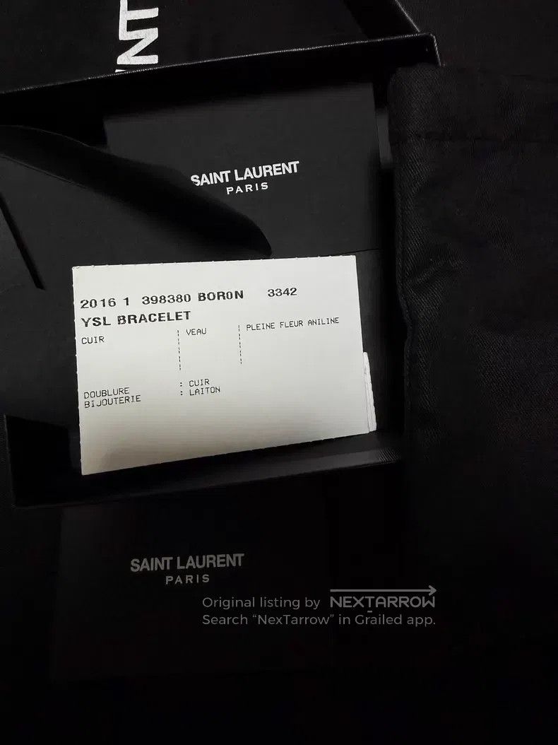 Saint Laurent Paris Saint Laurent Paris Single Row Leather Bracelet i Size ONE SIZE - 4 Thumbnail