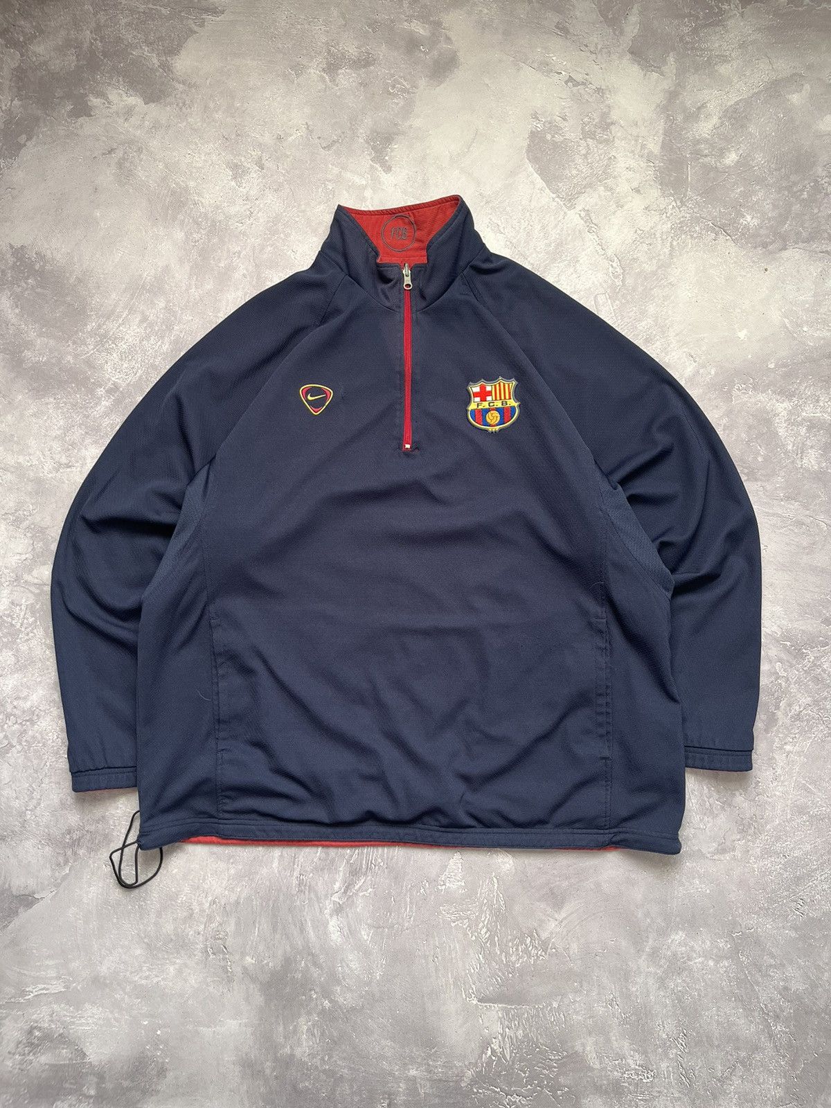 Nike FC Barcelona Nike vintage reversible jacket 90s red navy Size US XL / EU 56 / 4 - 1 Thumbnail