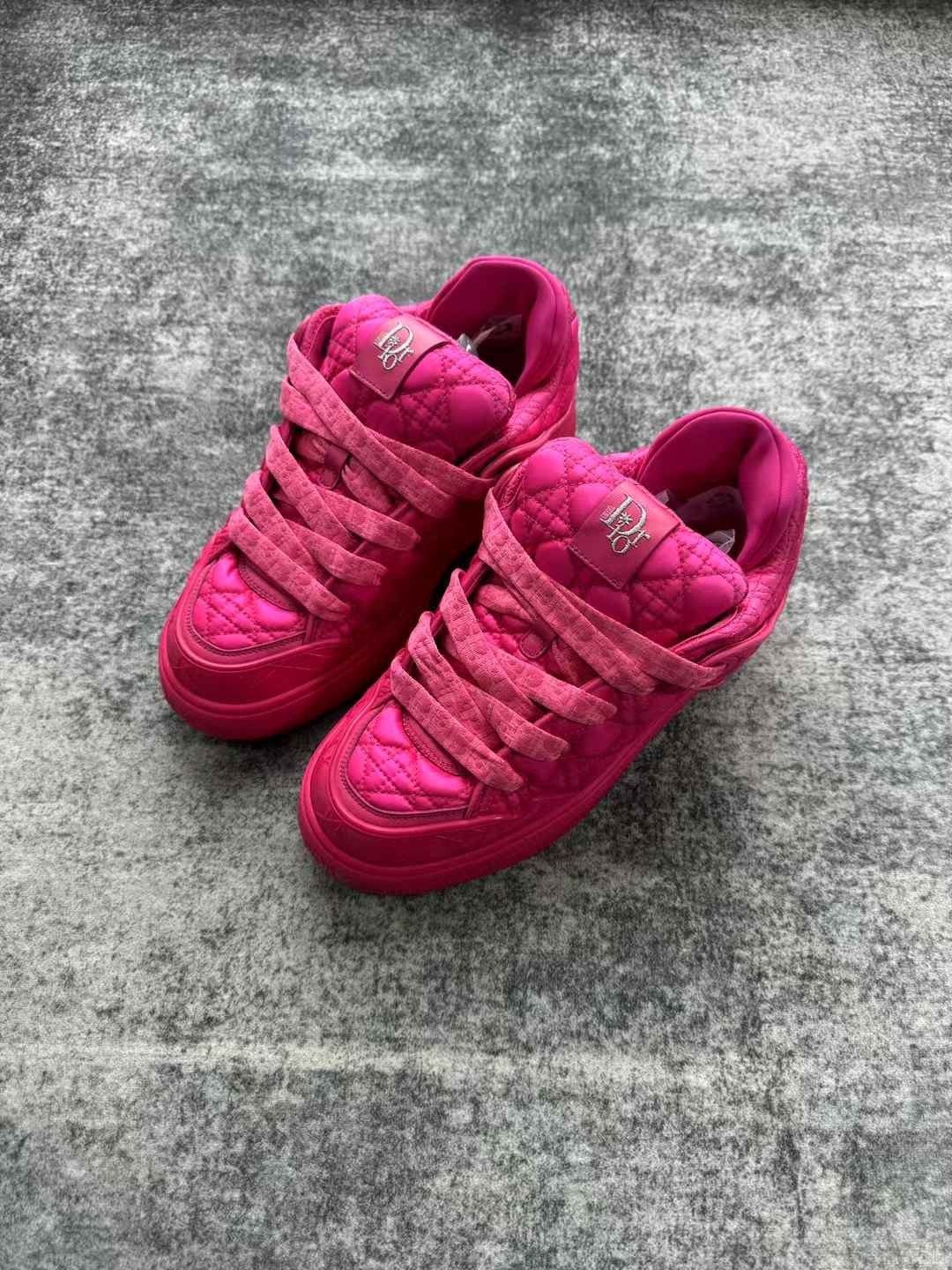 Dior Dior ERL Limited Pink Cannage Bread Shoes Size US 9 / EU 42 - 1 Thumbnail