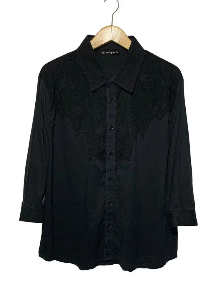 Pervert 00s Pervert patchwork gothic western shirt made inaustralia Size US XL / EU 56 / 4 - 1 Thumbnail