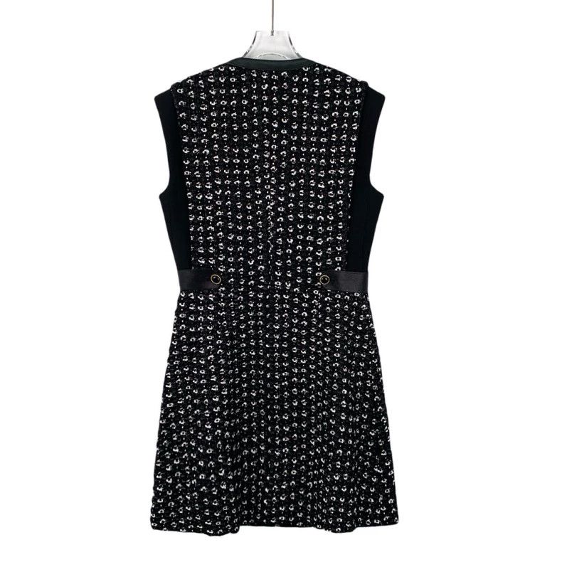 Louis Vuitton Louis Vuitton 22 black chain cotton crewneck sleeveless tw Size S / US 4 / IT 40 - 2 Thumbnail