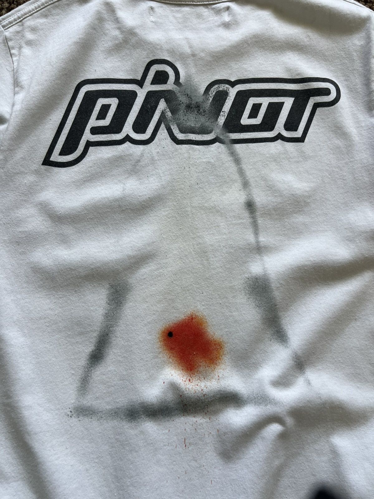 Off-White Off-White Pivot Fish White T Shirt Big Logo M Size Size US M / EU 48-50 / 2 - 5 Thumbnail