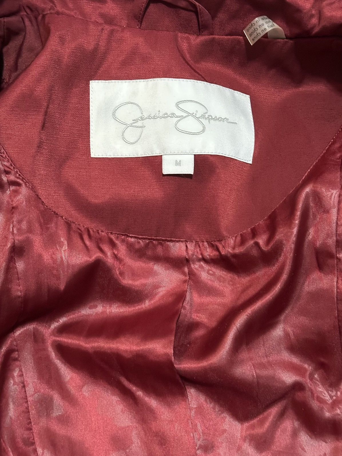 Jessica Simpson Jessica Simpson Crimson Ruffle Trench Coat Size M / US 6-8 / IT 42-44 - 10 Thumbnail