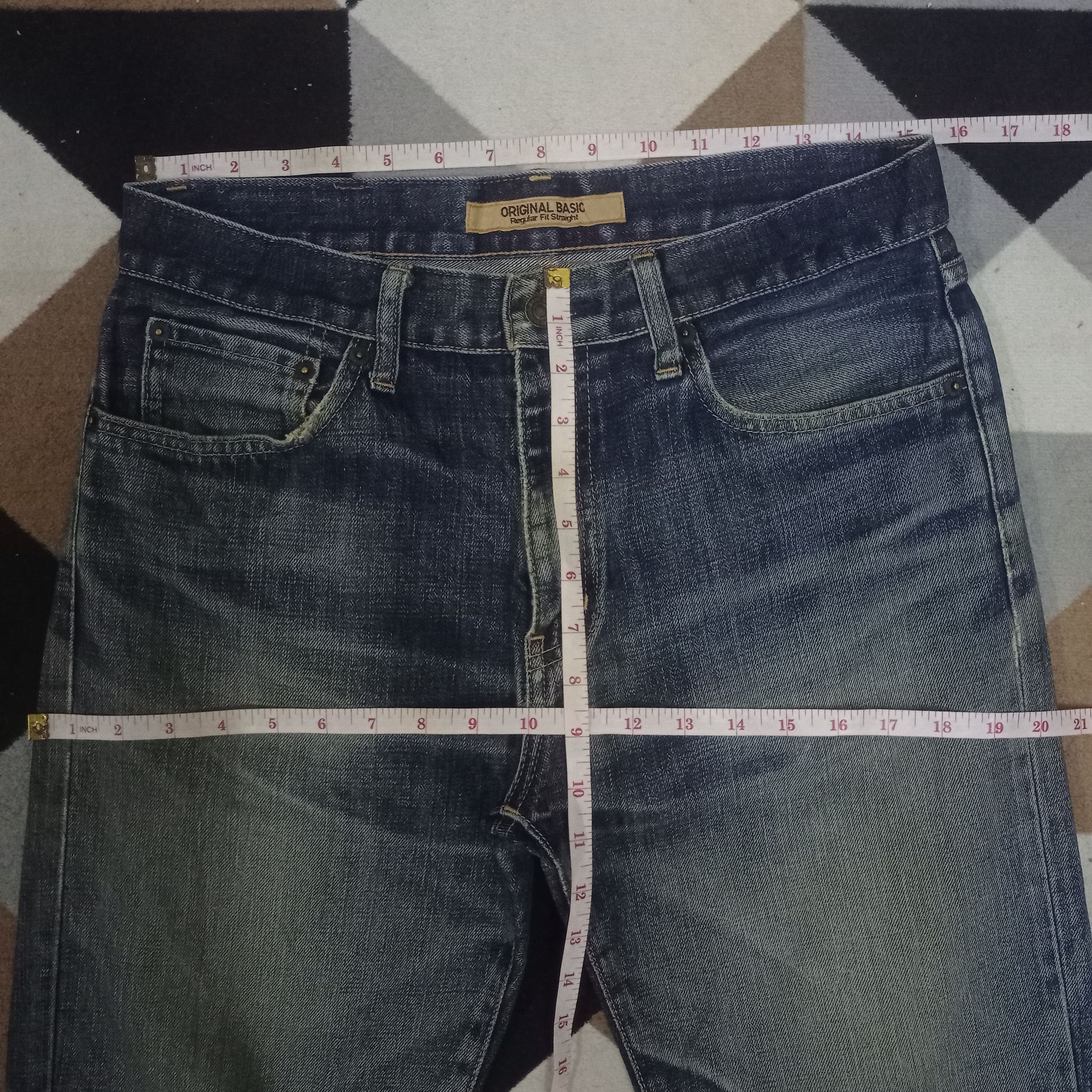 Japanese Brand × Uniqlo Vintage Japanese Uniqlo Mud Wash Distressed Loose Jeans Size US 31 - 9 Thumbnail