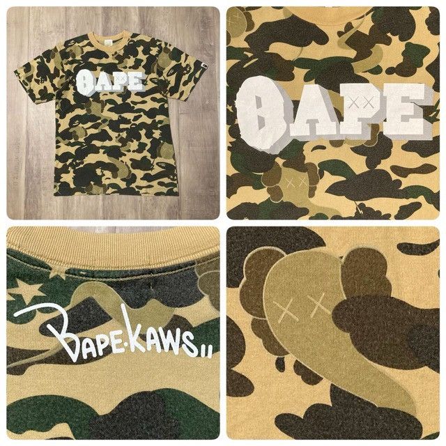 Bape × Kaws BAPE × Kaws Bendy 1st Camo Yellow T-shirt a bathing ape NIGO Size US S / EU 44-46 / 1 - 1 Thumbnail