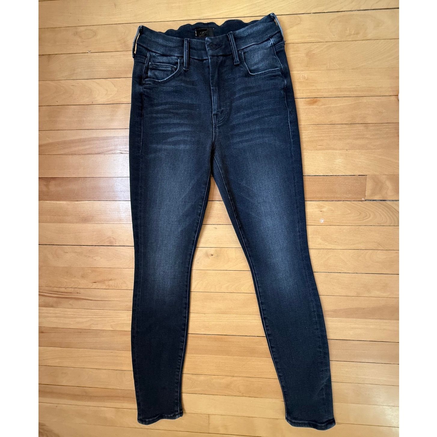 MOTHER Mother The Looker High Waisted Skinny Jeans Not Guilty Black Size 24" / US 00 / IT 34 - 1 Thumbnail