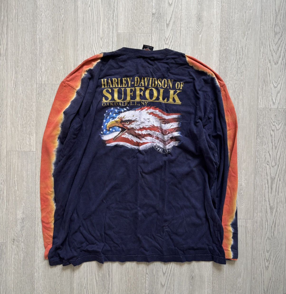 Harley Davidson Vintage 1999 Harley Davidson Racing MOTORCYCLE Long Sleeve Size US XL / EU 56 / 4 - 2 Thumbnail