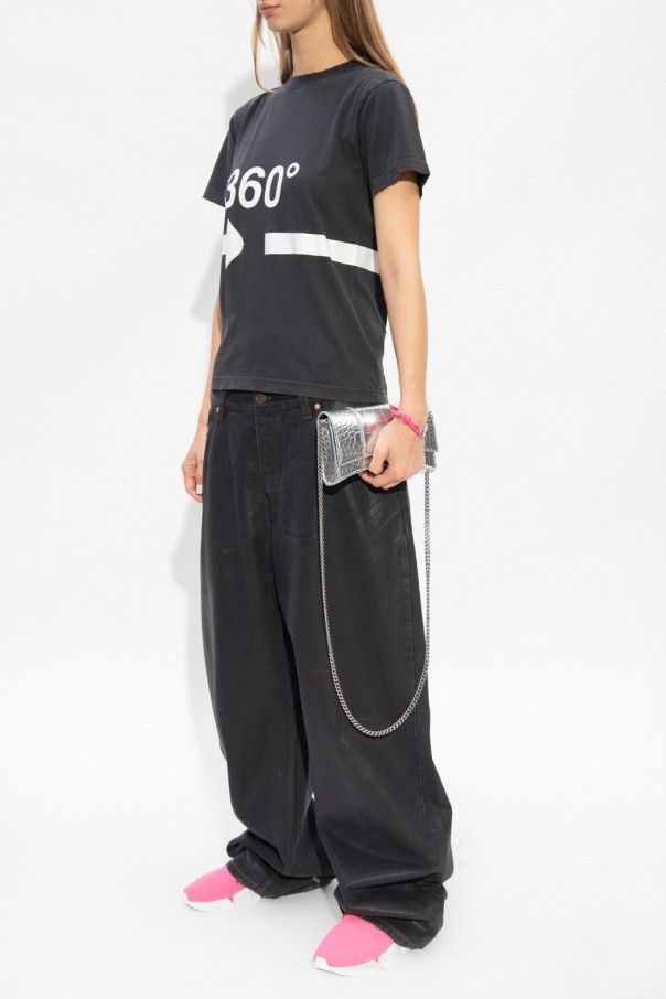 Balenciaga o1la1rc1a1024 360 Small Fit Tubular T-Shirt in Black/White Size XXS / US 00 / IT 34 - 2 Thumbnail
