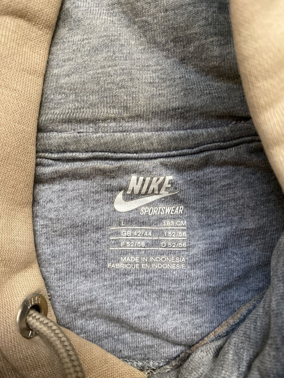 Nike × Vintage Vintage Rare 90s Nike Hoodie Big Logo Y2K USA Size US L / EU 52-54 / 3 - 3 Thumbnail