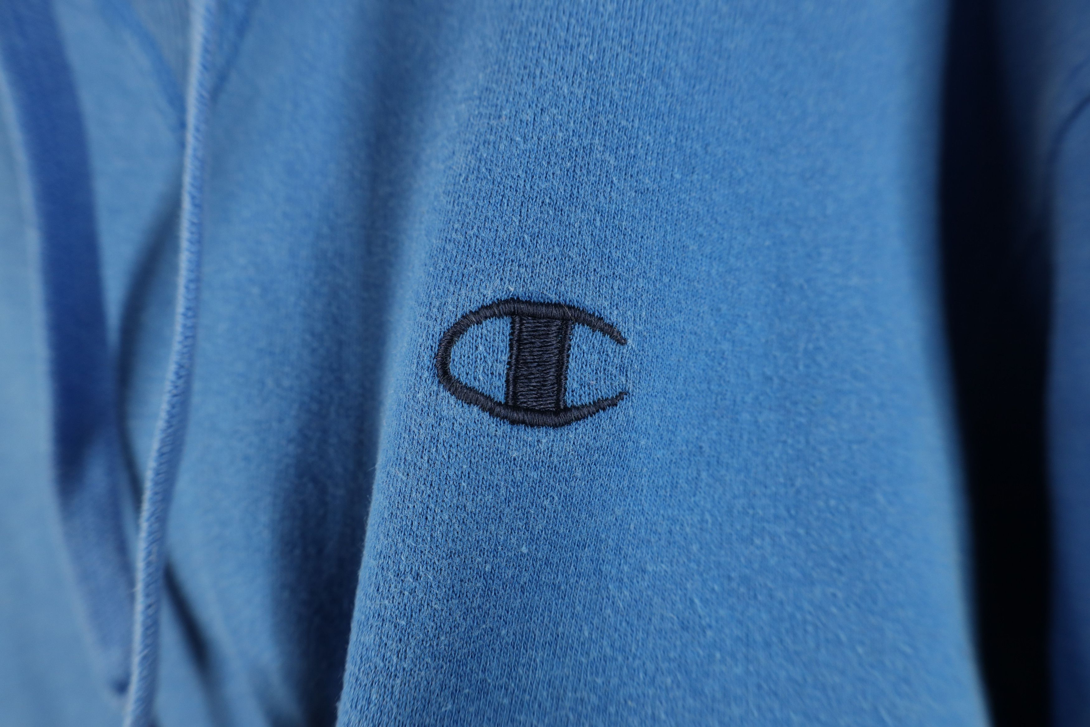 Champion Vintage 90s Y2K Champion Heavyweight Hoodie Sweatshirt Blue Size US M / EU 48-50 / 2 - 4 Thumbnail