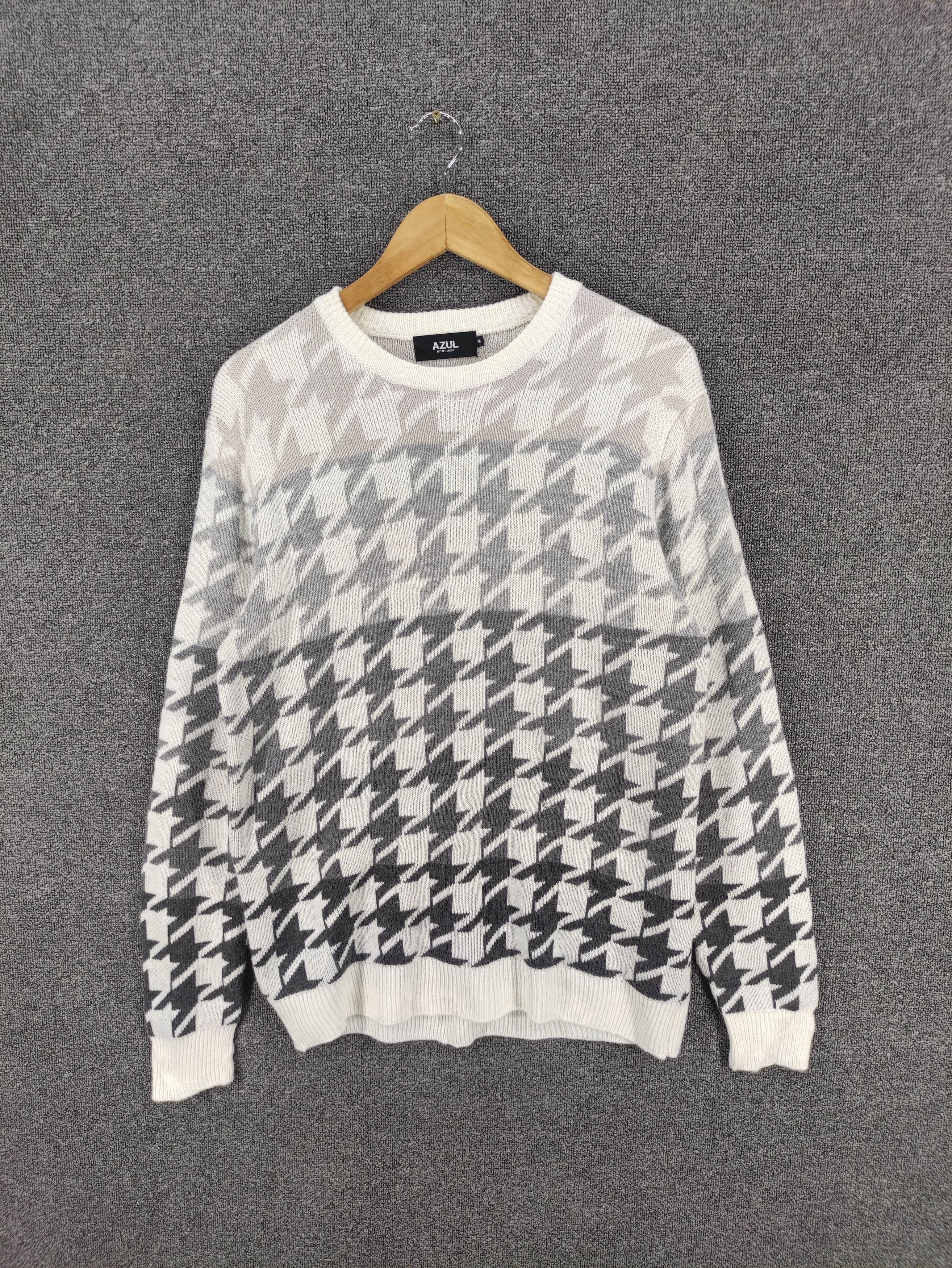 Azul Houndstooth Knit Sweater Jumper