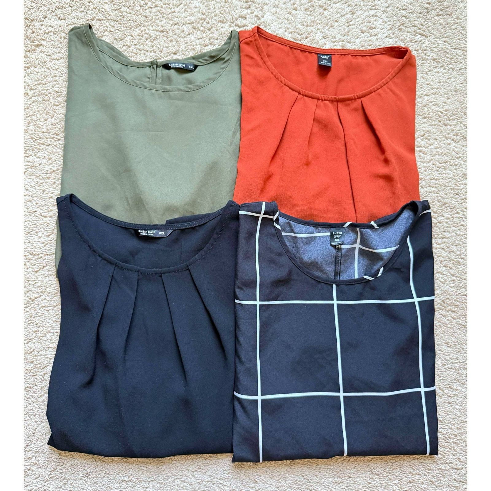 Old Navy Old Navy Luxe Short Sleeve Blouse Top Set of 4 Multi M Size M / US 6-8 / IT 42-44 - 1 Thumbnail