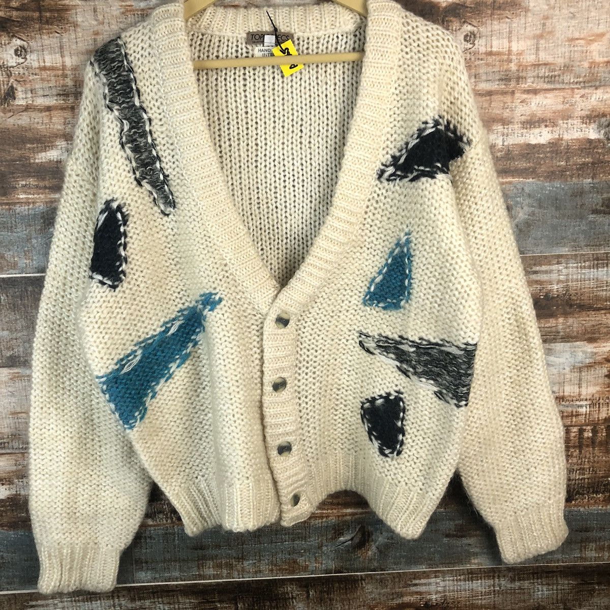 Homespun Knitwear Topic Spesc White Cardigan Knitwear #1865 Size US L / EU 52-54 / 3 - 3 Thumbnail