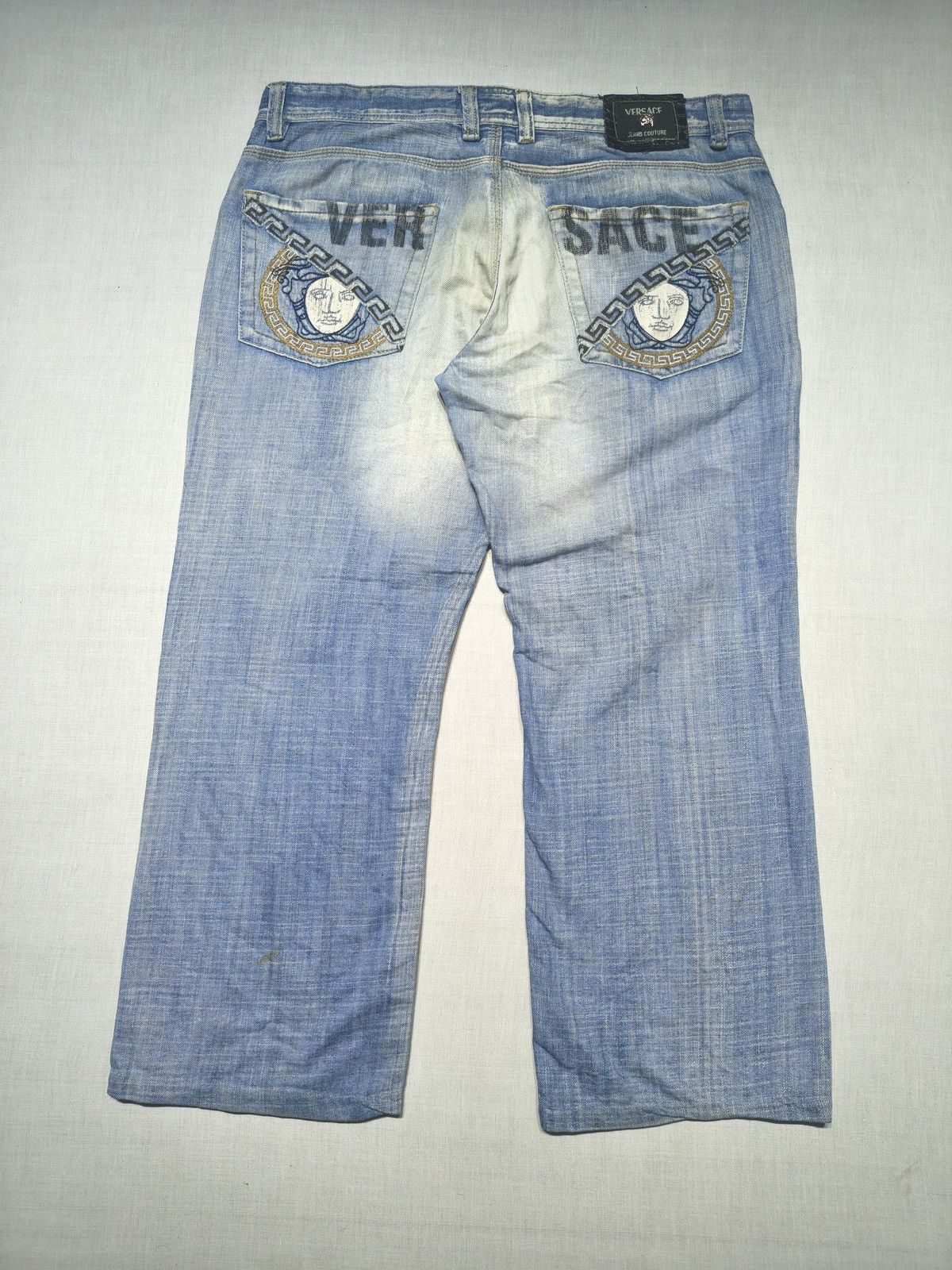 Versace Jeans Couture Versace couture Y2K hip hop jeans 🌞(035) Size US 38 / EU 54 - 2 Thumbnail