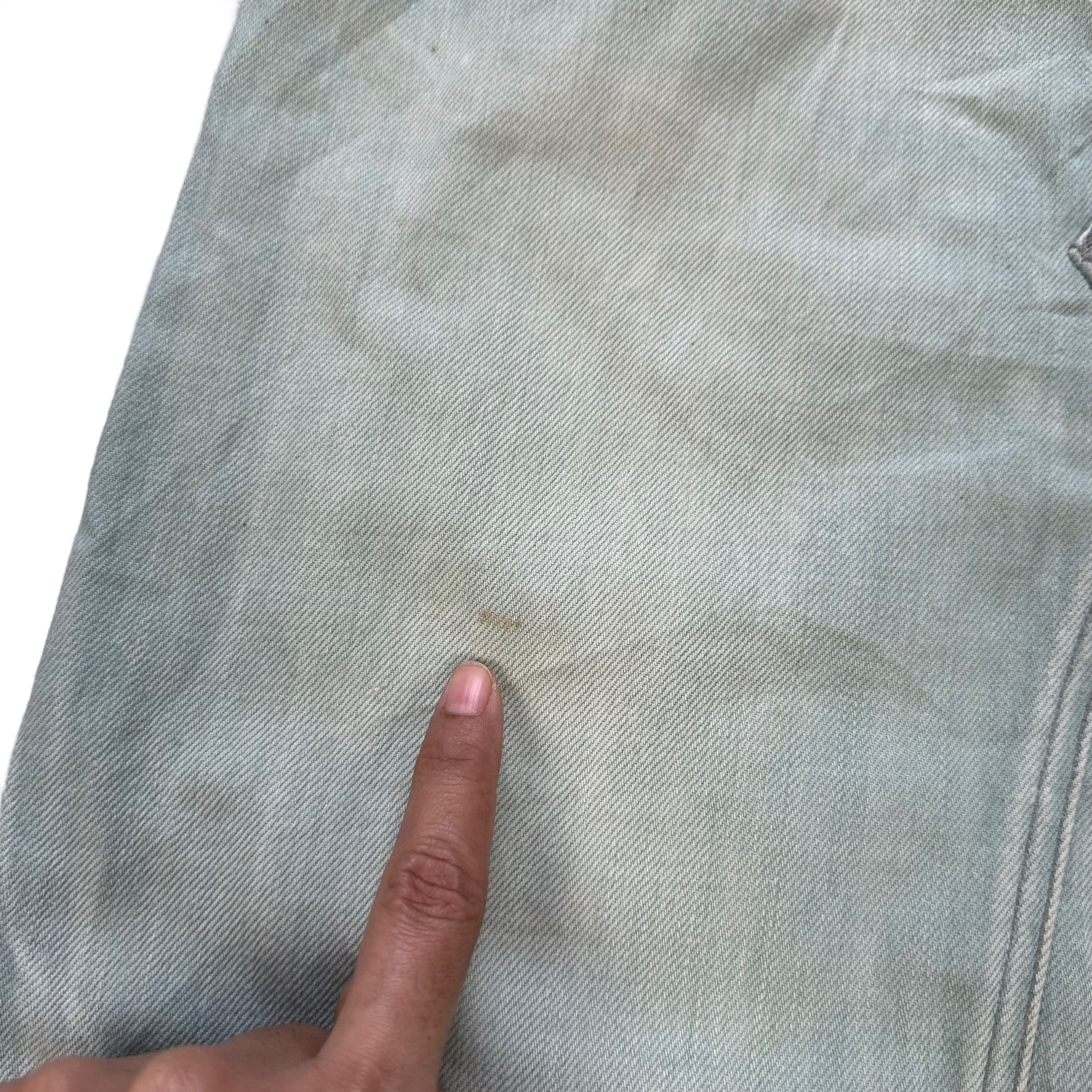 Levi's LEVIS LADY STYLE OVERALL MINI SKIRT IN GREEN DENIM #8659-019 Size 31" - 6 Thumbnail